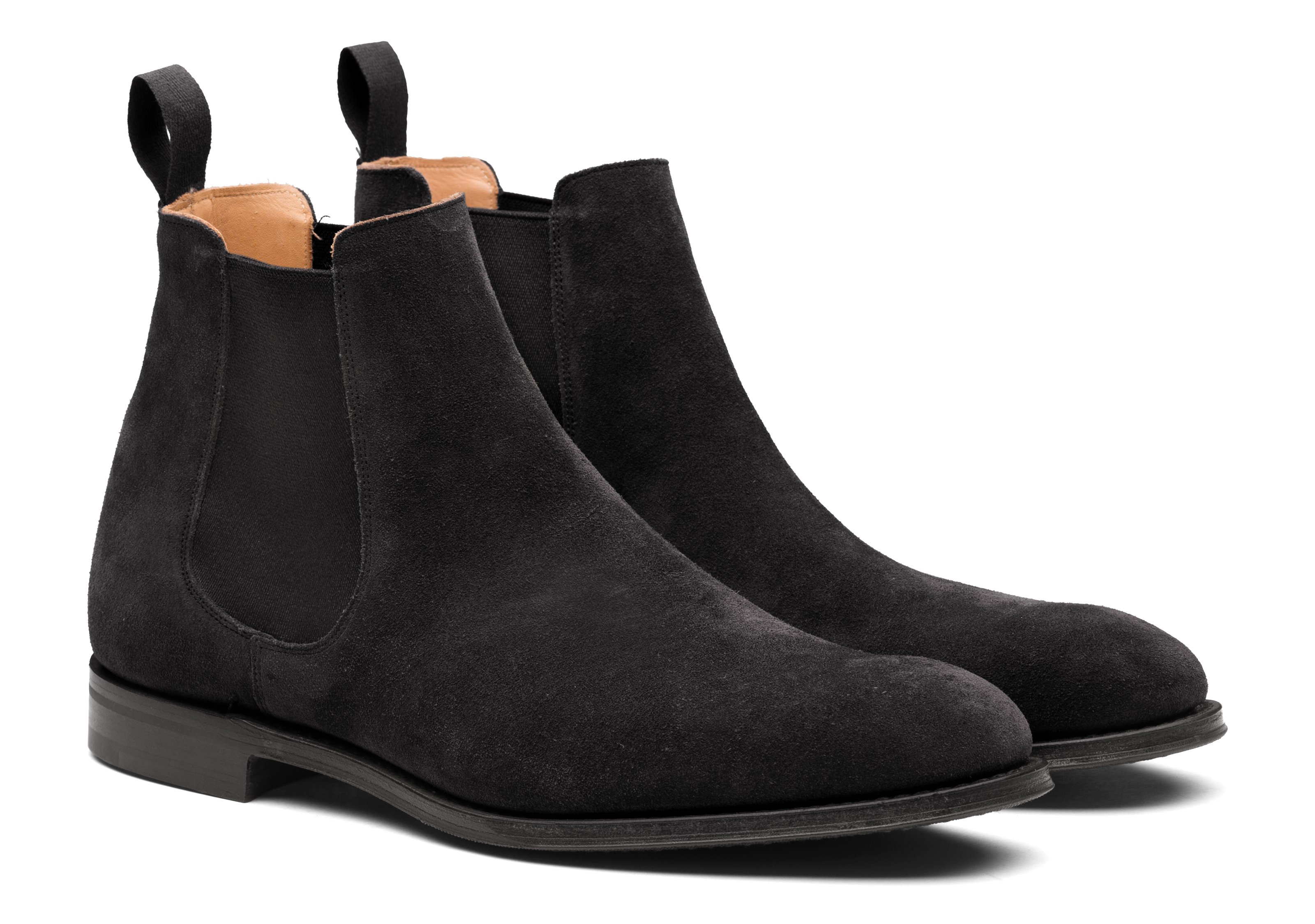 Men s Suede Chelsea Boot Black Church s