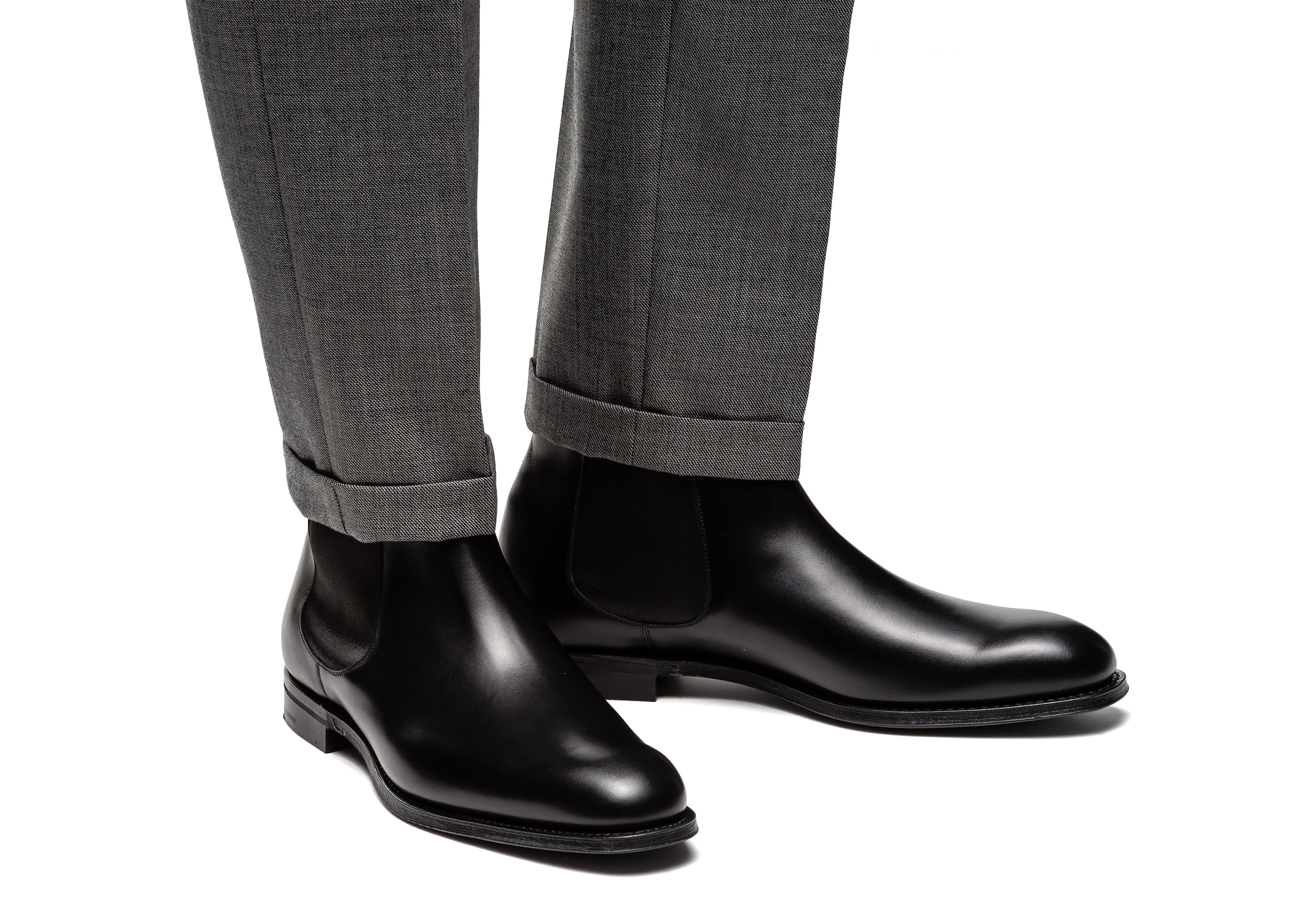 Amberley r173 Church's Botte Chelsea en Cuir de Veau Noir