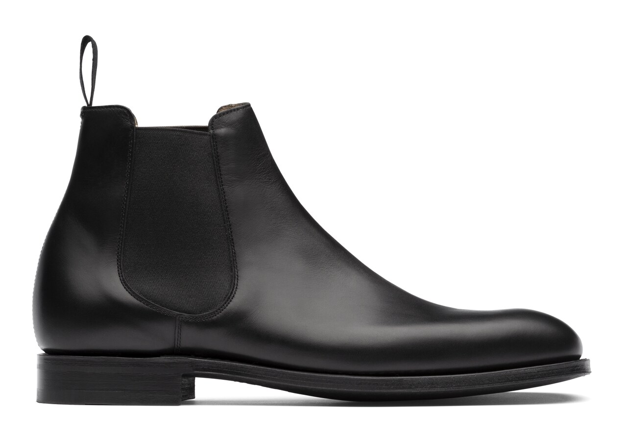 Uhyggelig skæbnesvangre dør spejl Men's Calf Leather Chelsea Boot Black | Church's