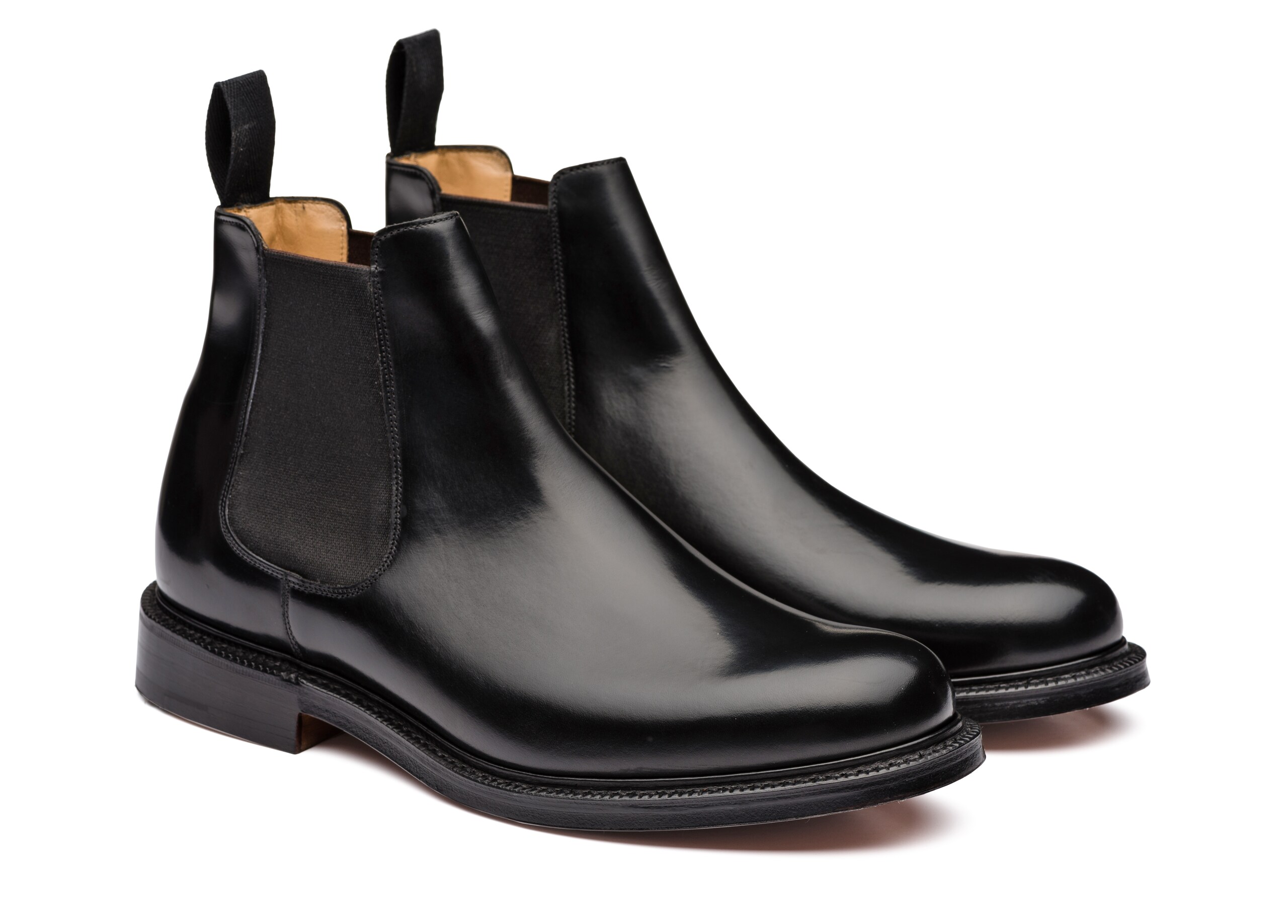 Men's Wells Polished Binder Chelsea Boot Black | Church's