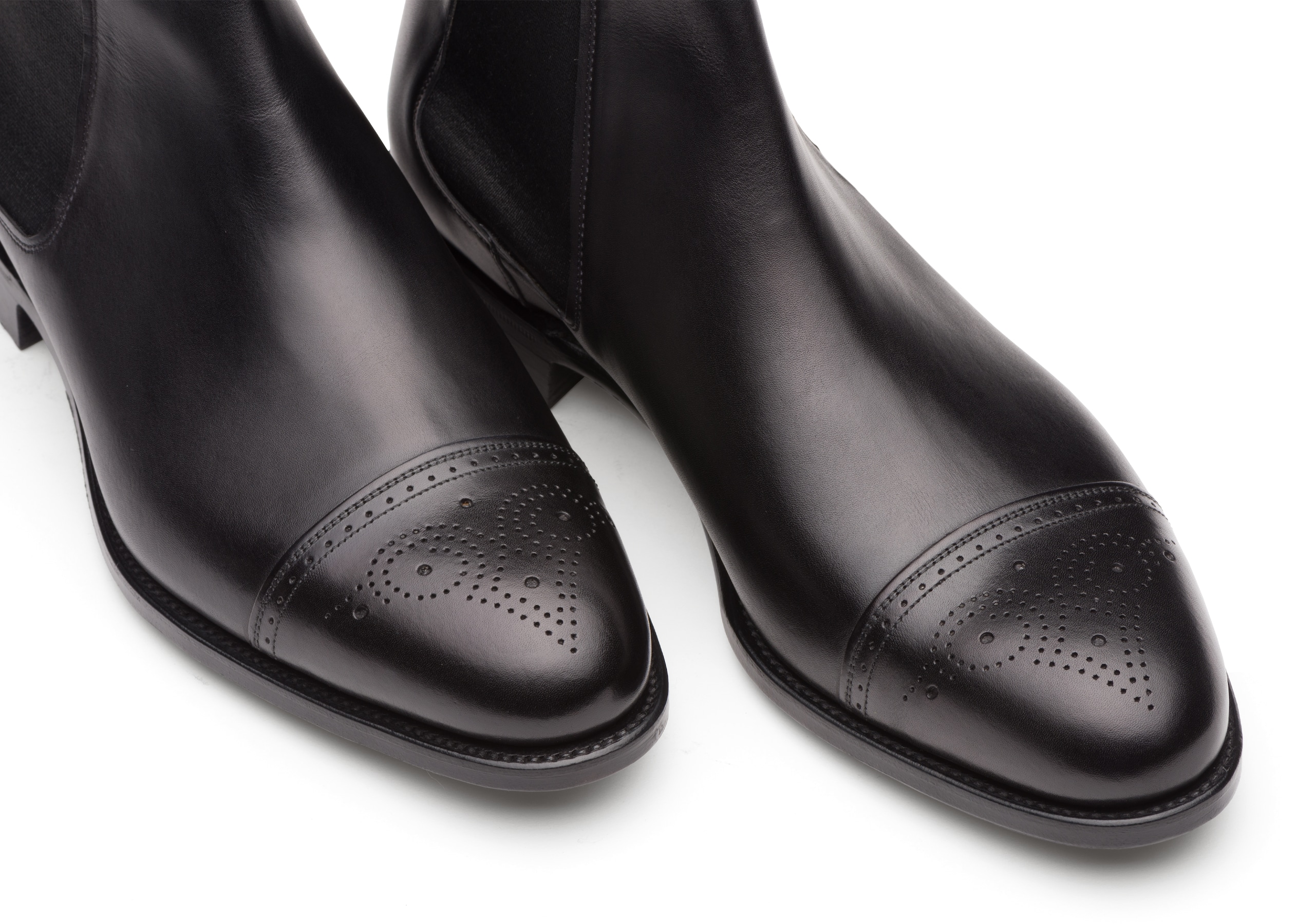 Viscount Church's Calf Leather Brogue Boot Black