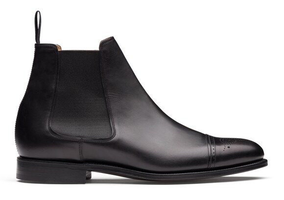 Church's true Botte Richelieu en Cuir de Veau Noir