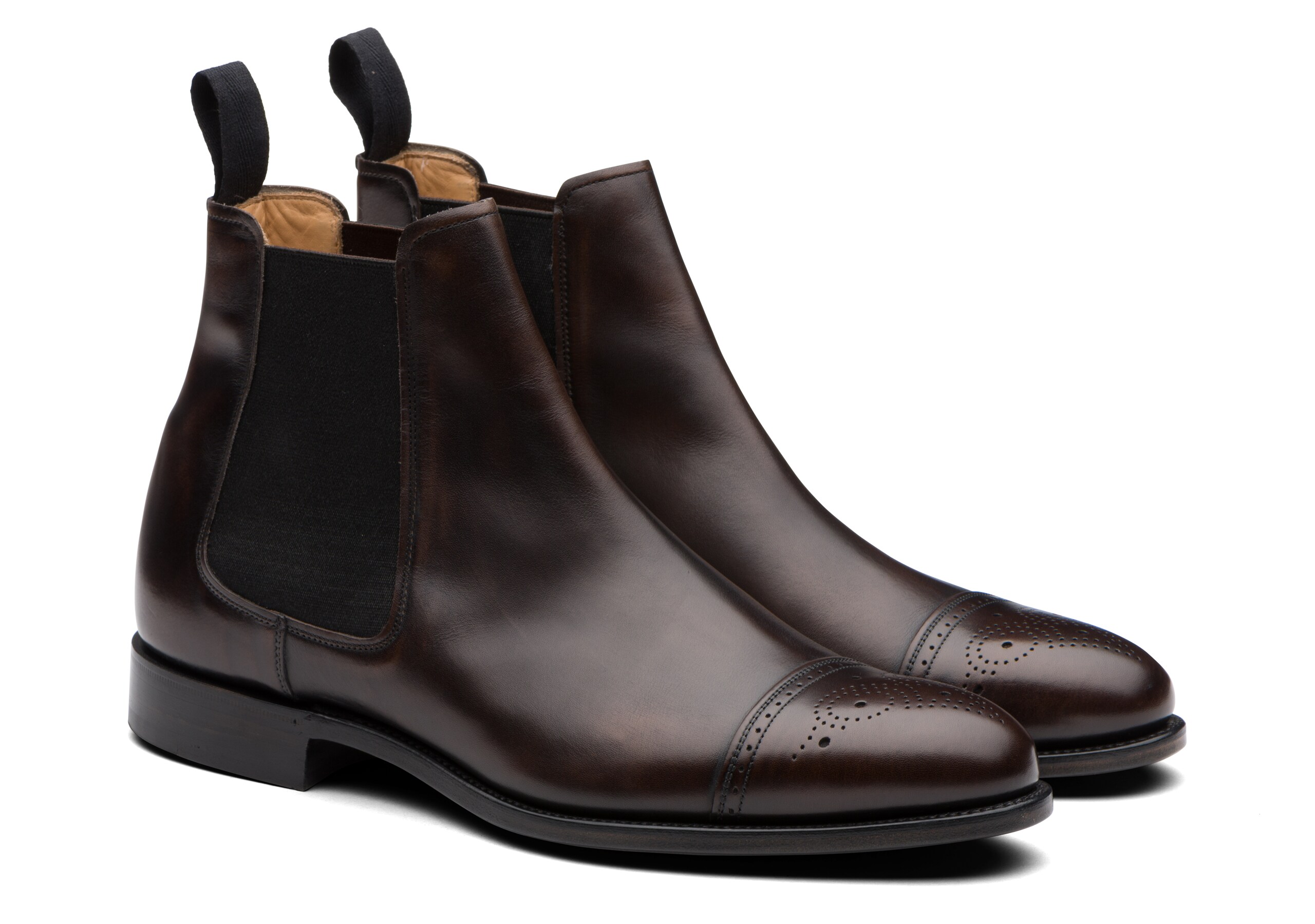 Viscount Church's Calf Leather Brogue Boot Brown