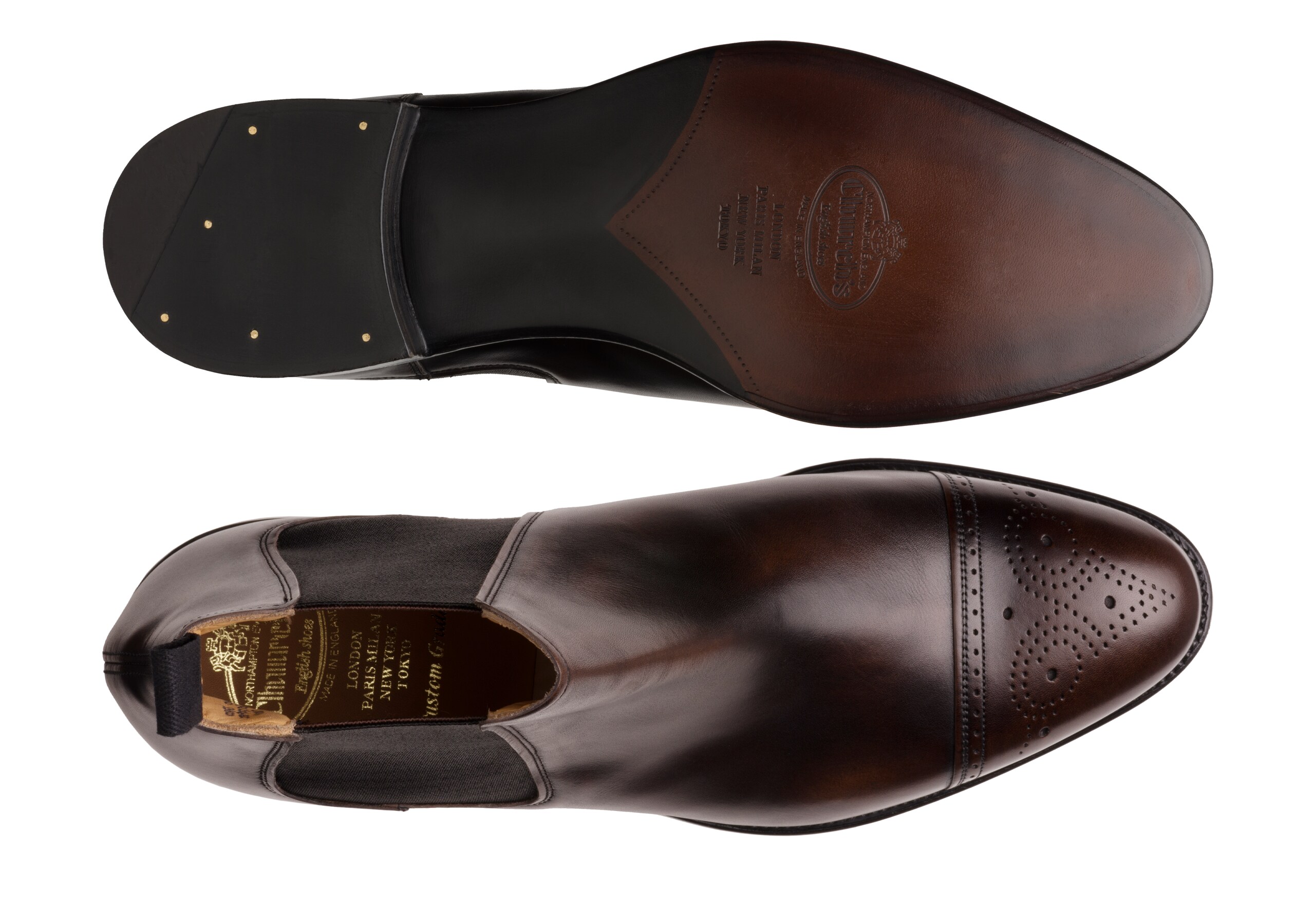 Viscount Church's Calf Leather Brogue Boot Brown