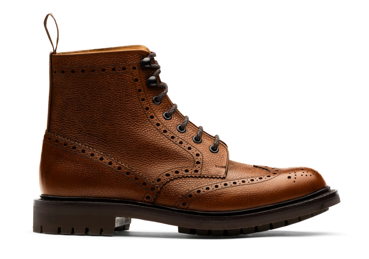brogue lace up boots