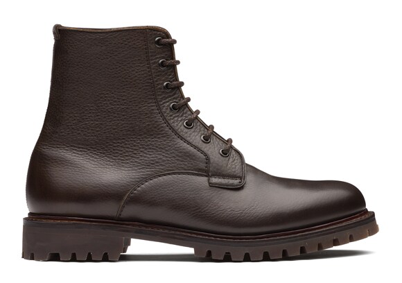 Church's true Soft Grain & Fur Lace-Up Boot エボニー