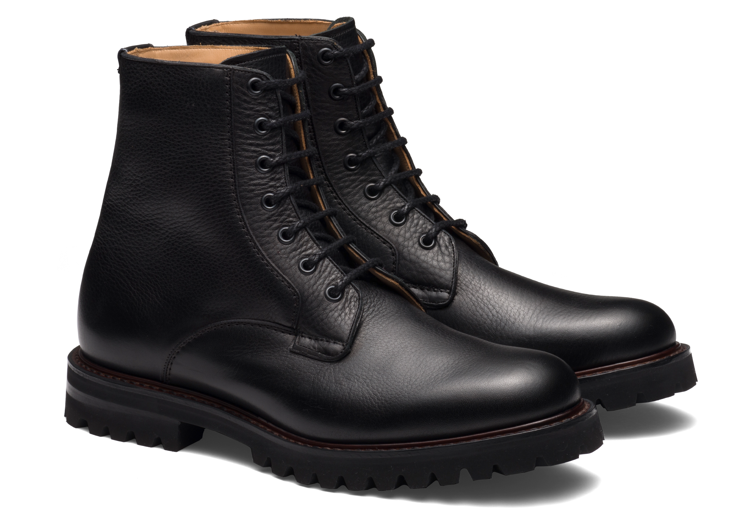 Mens black hot sale lace up boots