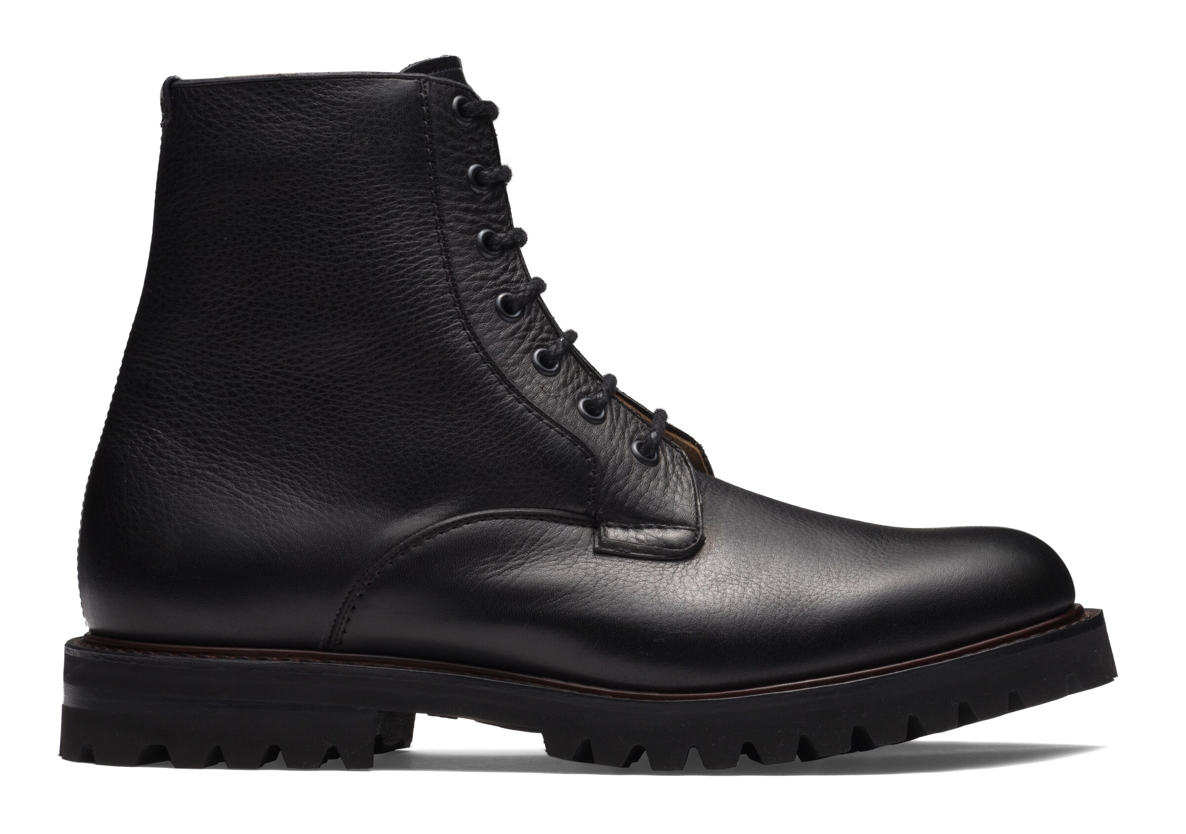 Church Soft Grain Lace-up Boot, Man, Black, Size 5