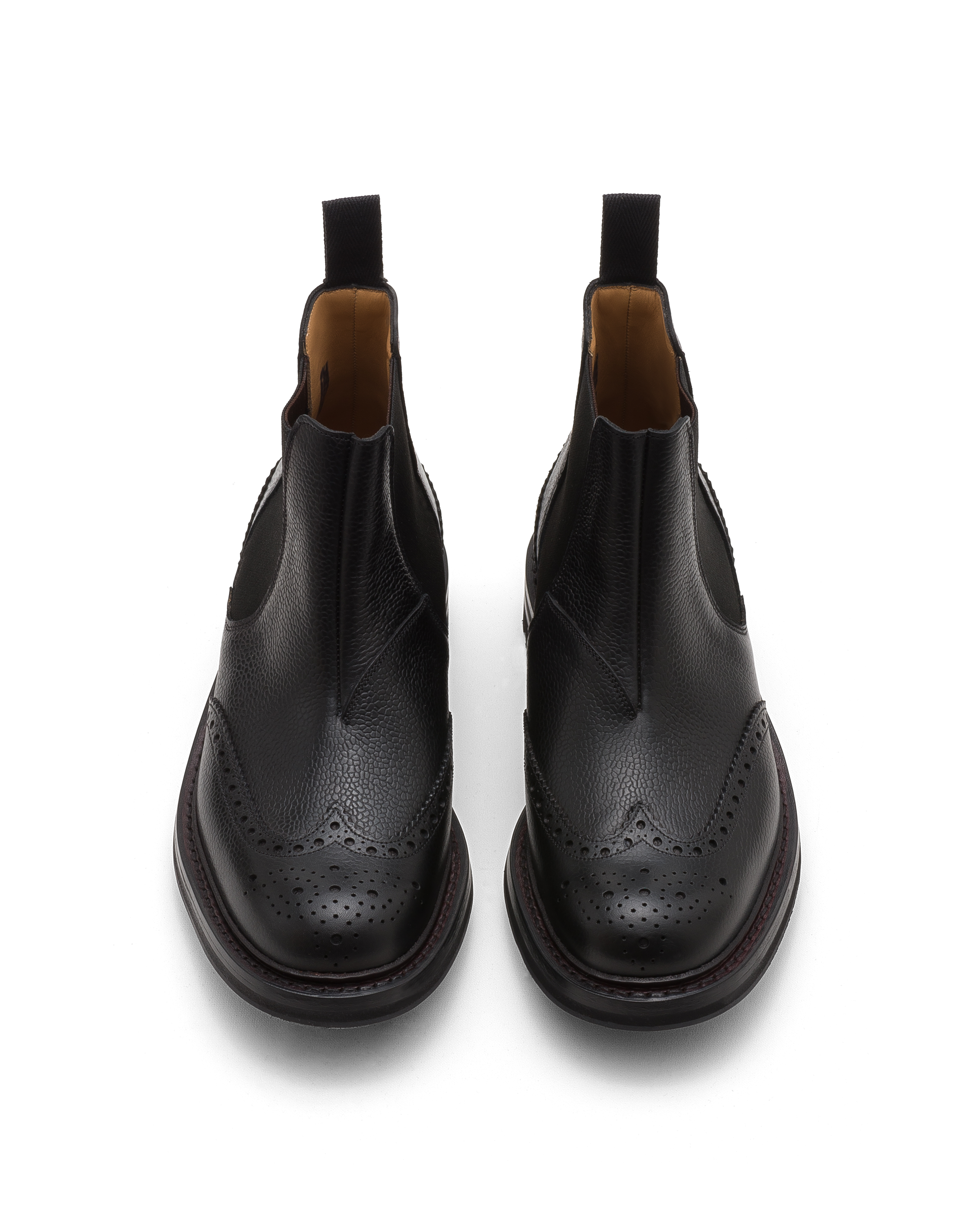 Bottines Chelsea en cuir grain Highland Noir Homme Church s