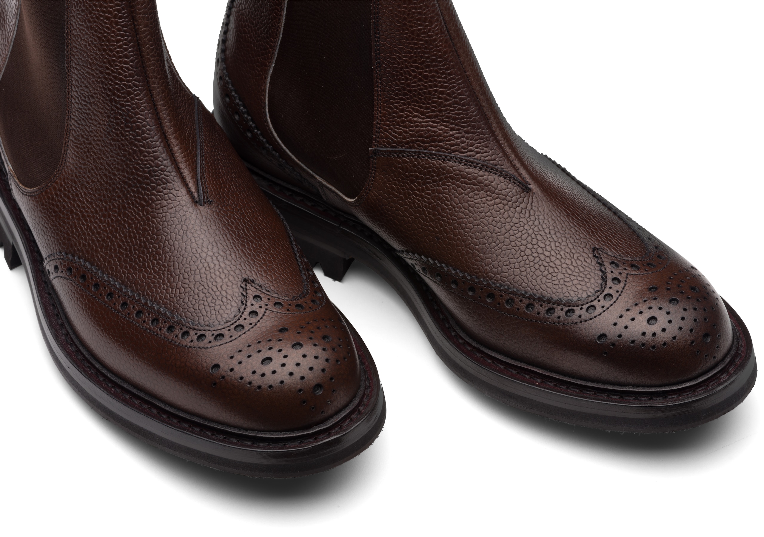Mcentyre lw Church's Bottines Chelsea en cuir grainé Highland Marron