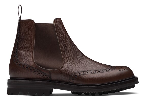 Church's true Bottines Chelsea en cuir grainé Highland Marron