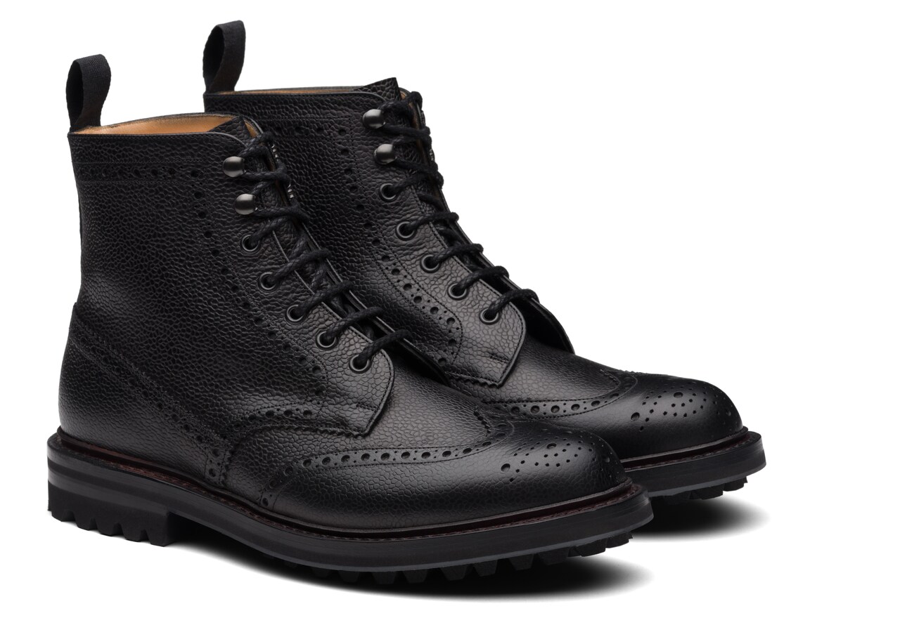 Men's Highland Grain Lace-Up Boot Brogue Black | Church's