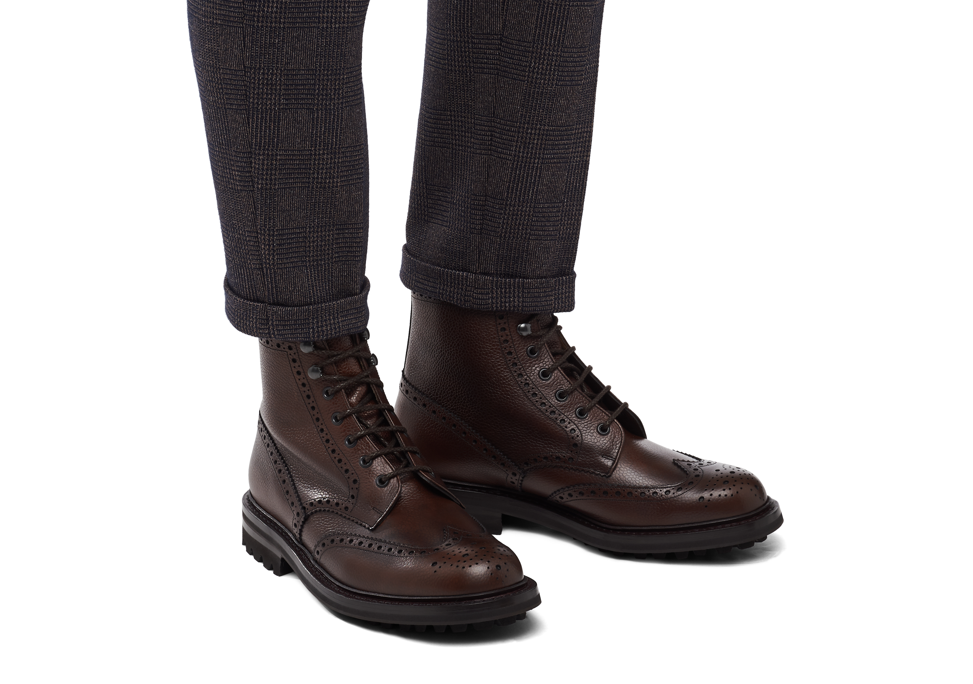 Men s Highland Grain Lace Up Boot Brogue Brown Church s