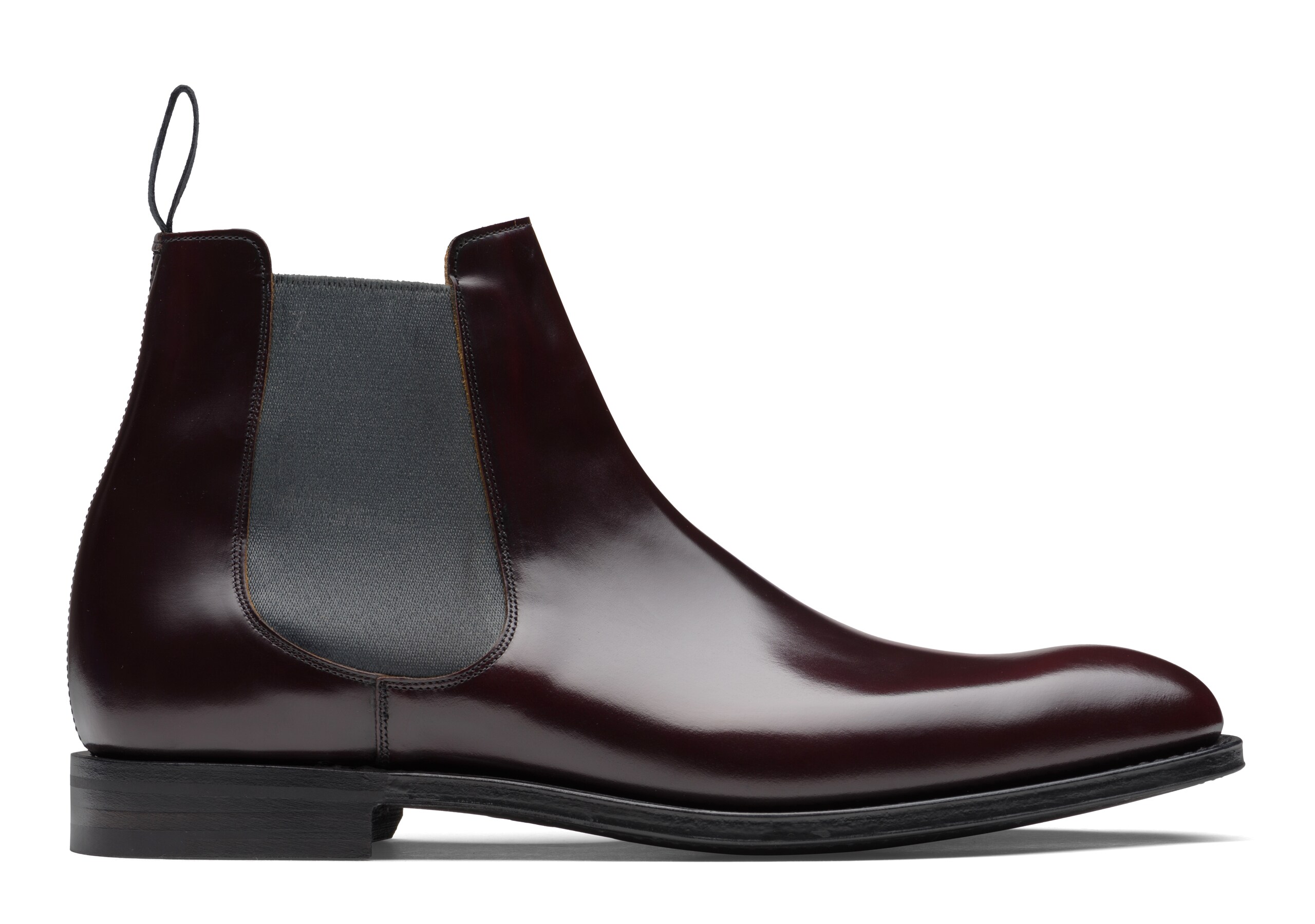 Amberley ^ r Stivaletto Chelsea in Pelle di Vitello Spazzolata Bordeaux |  Church's