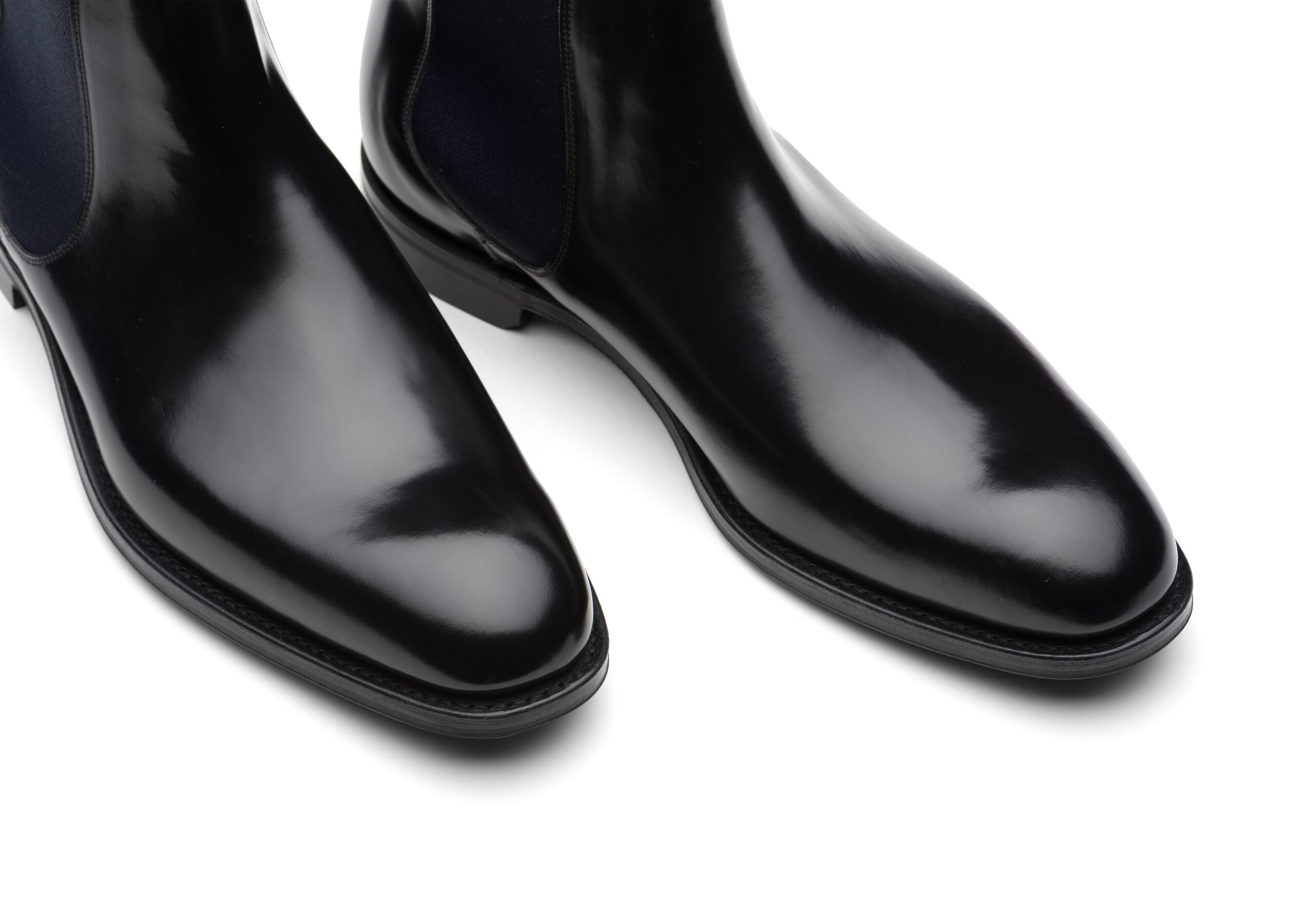 Church's Polished Binder Chelsea Boot, Uomo, Black/Blue, Size 7.5