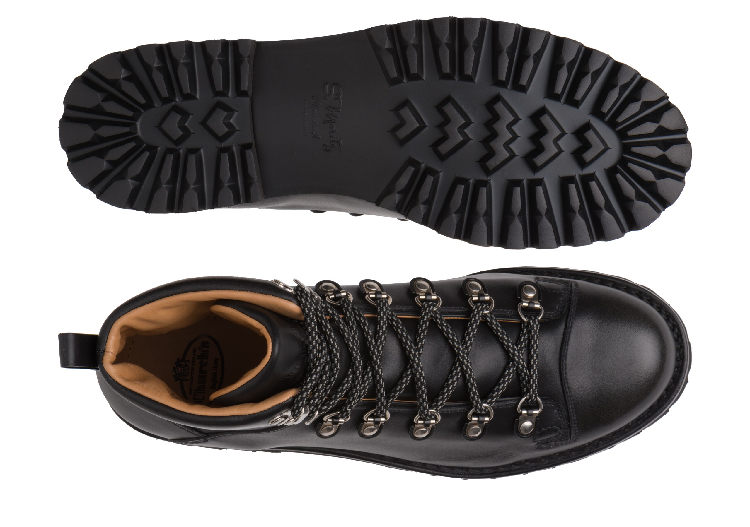 Man's Edelweiss Calf Leather Mountain Boot Black Church's