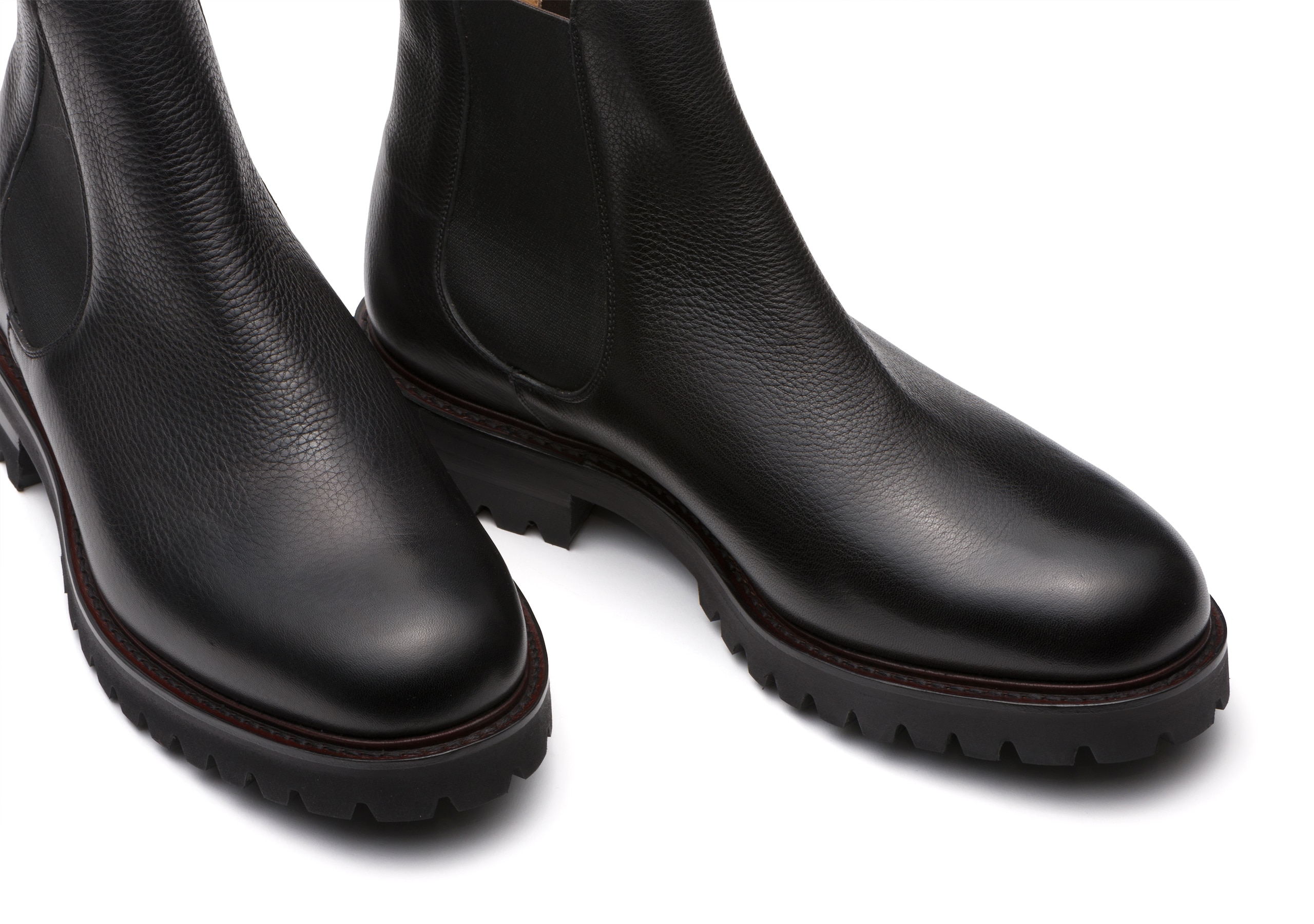 Cornwood 3 Church's Botte Chelsea en Cuir Grainé Lisse Noir
