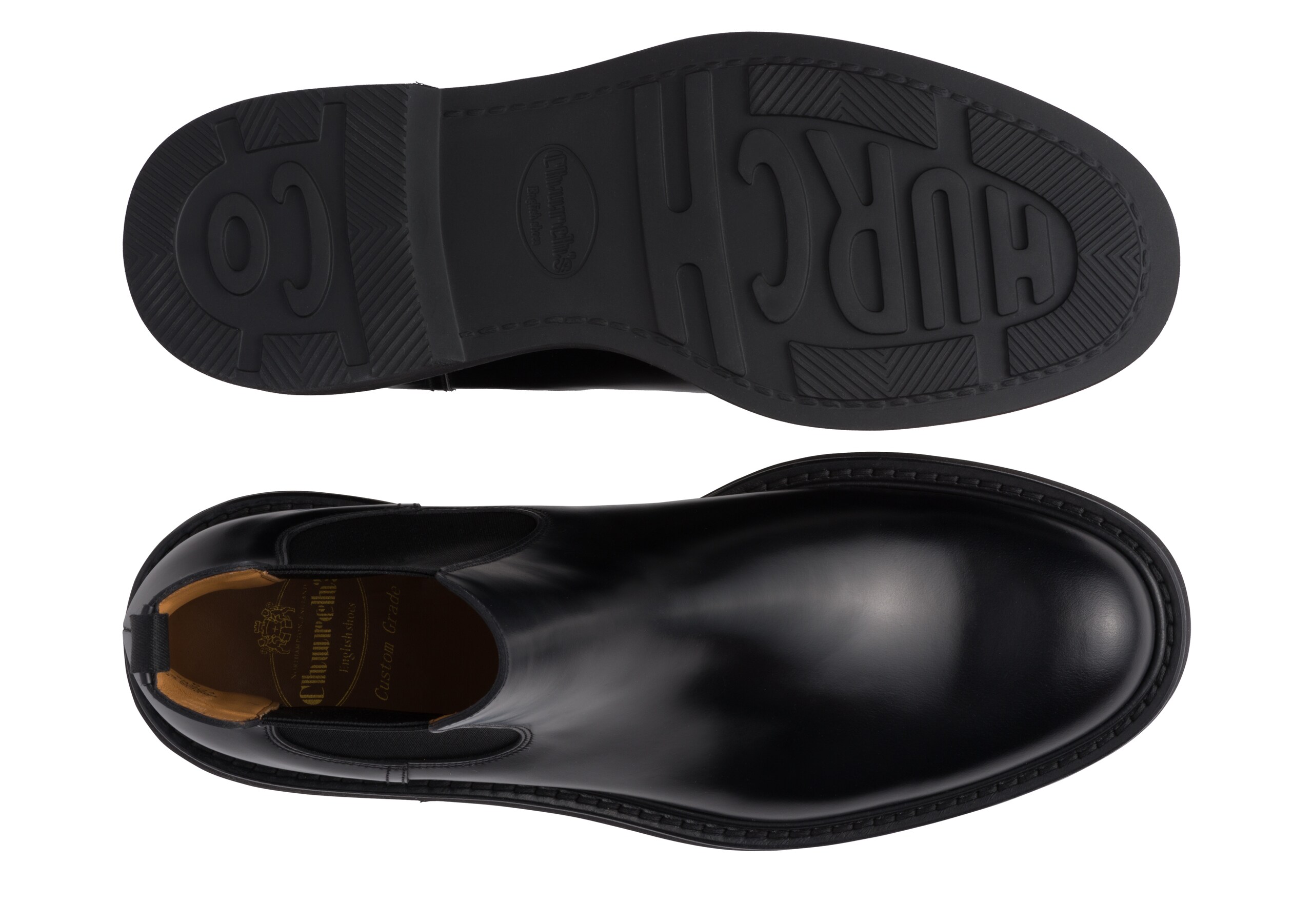 Leicester Church's Bottine en cuir de veau Rois Noir
