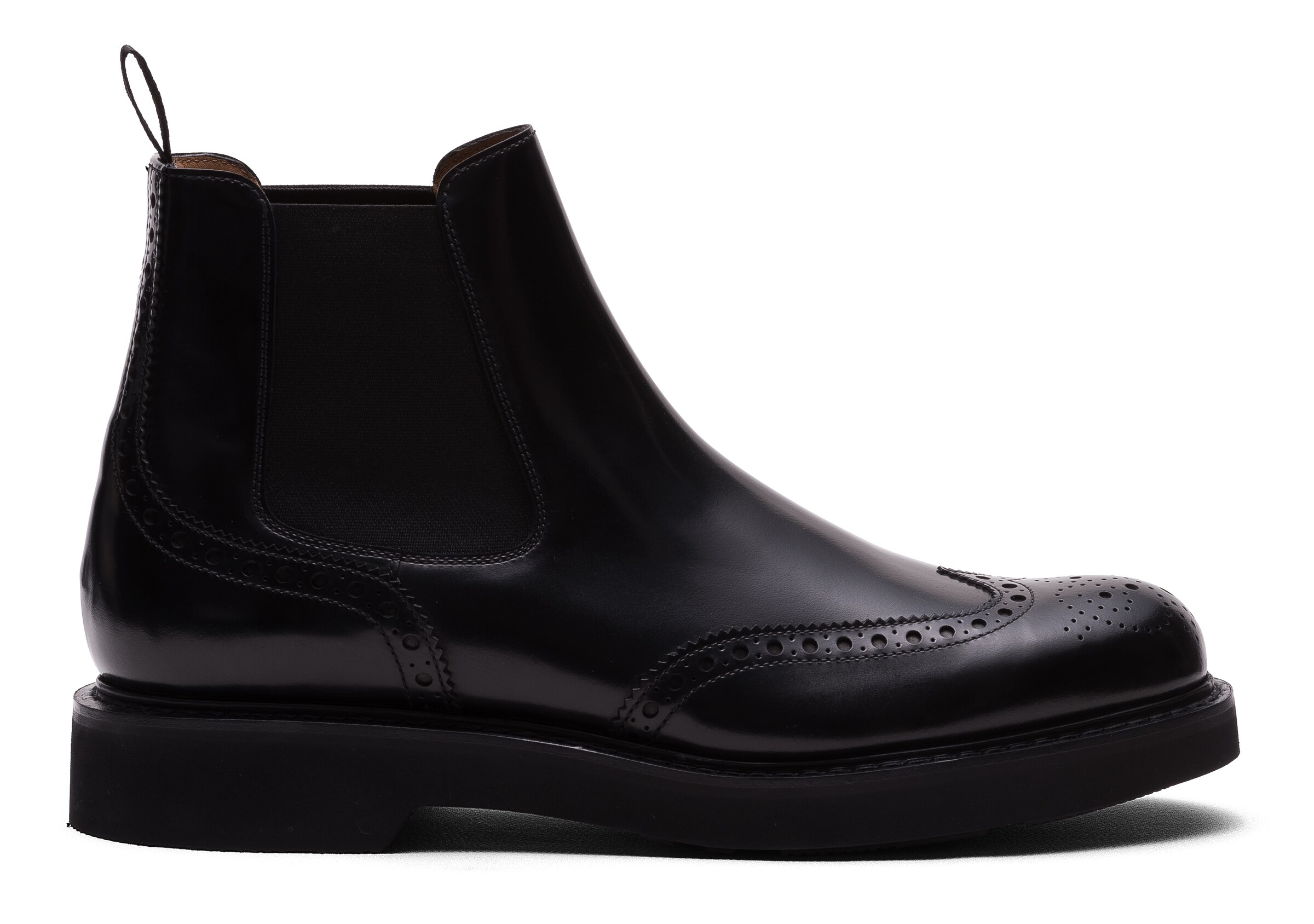 Church Polished Fumè Chelsea Boot, Man, Black, Size 10