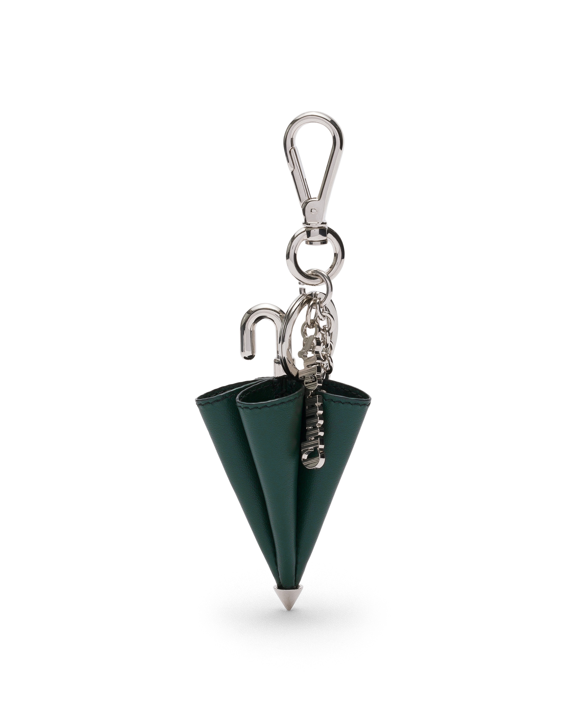 Church Umbrella Charm In Nappa And Metal, Man, Emerald Green