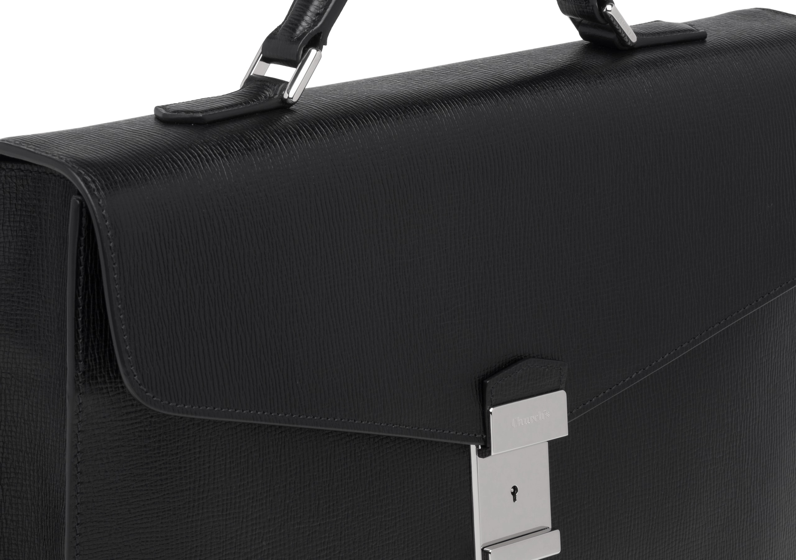Warwick Church's Porte-documents en cuir St. James Noir