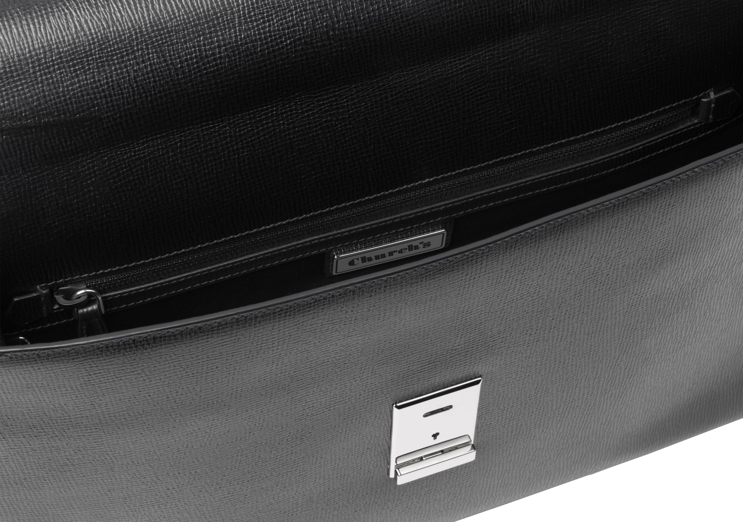 Warwick Church's Porte-documents en cuir St. James Noir