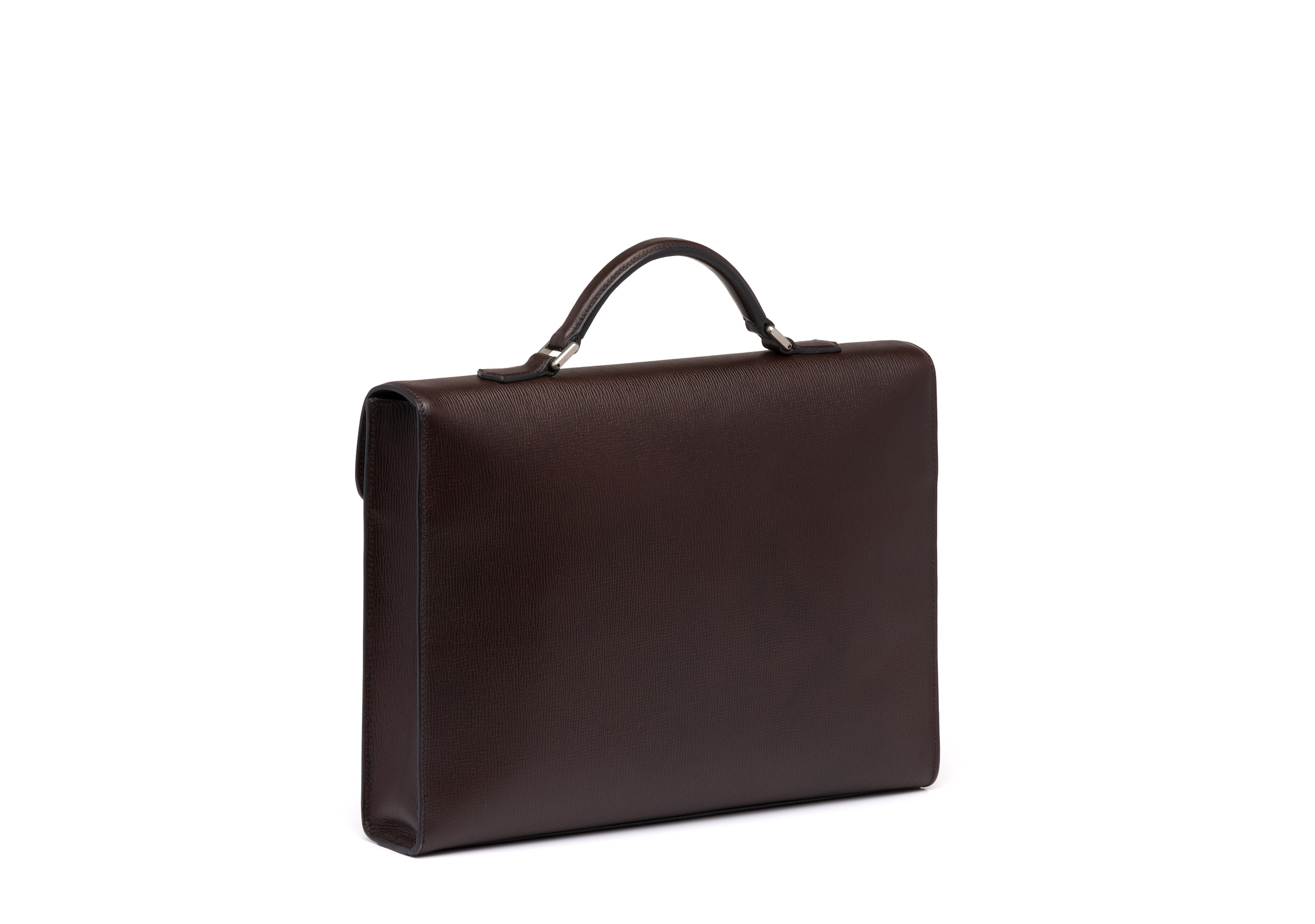 Warwick Church's Porte-documents en cuir St. James Marron