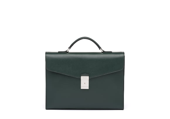 Church's Warwick St James Leather Briefcase Emerald green