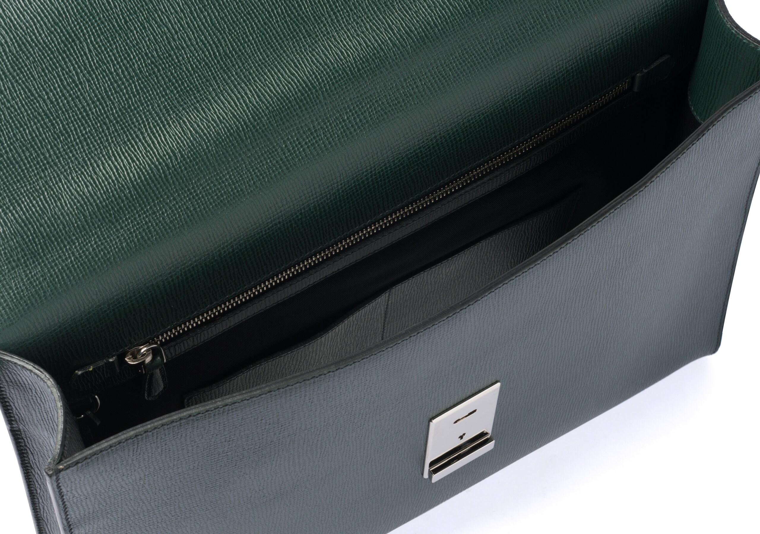 Warwick Church's St James Leather Briefcase Green