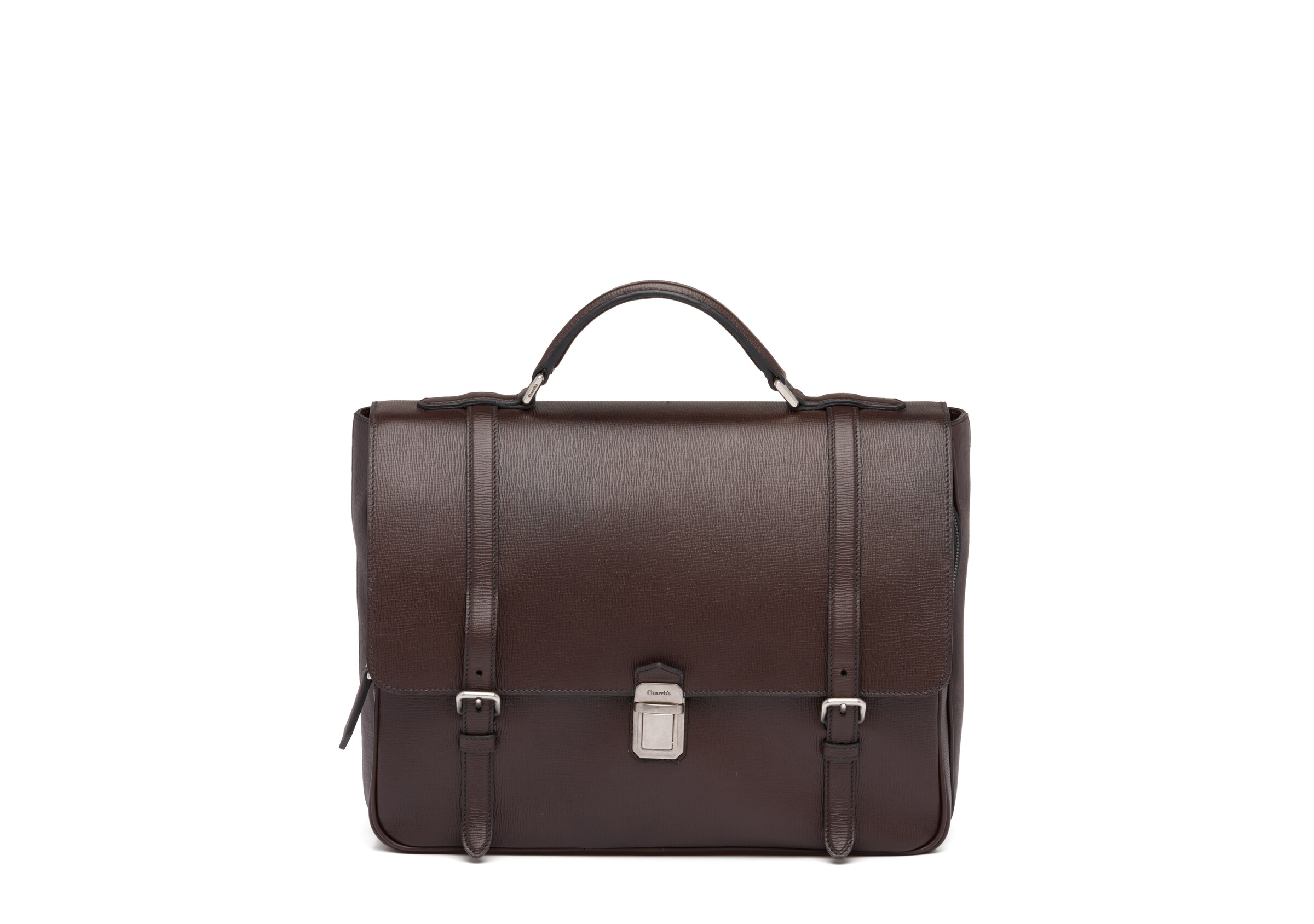 Church Cartable En Cuir St. James, Homme, Café