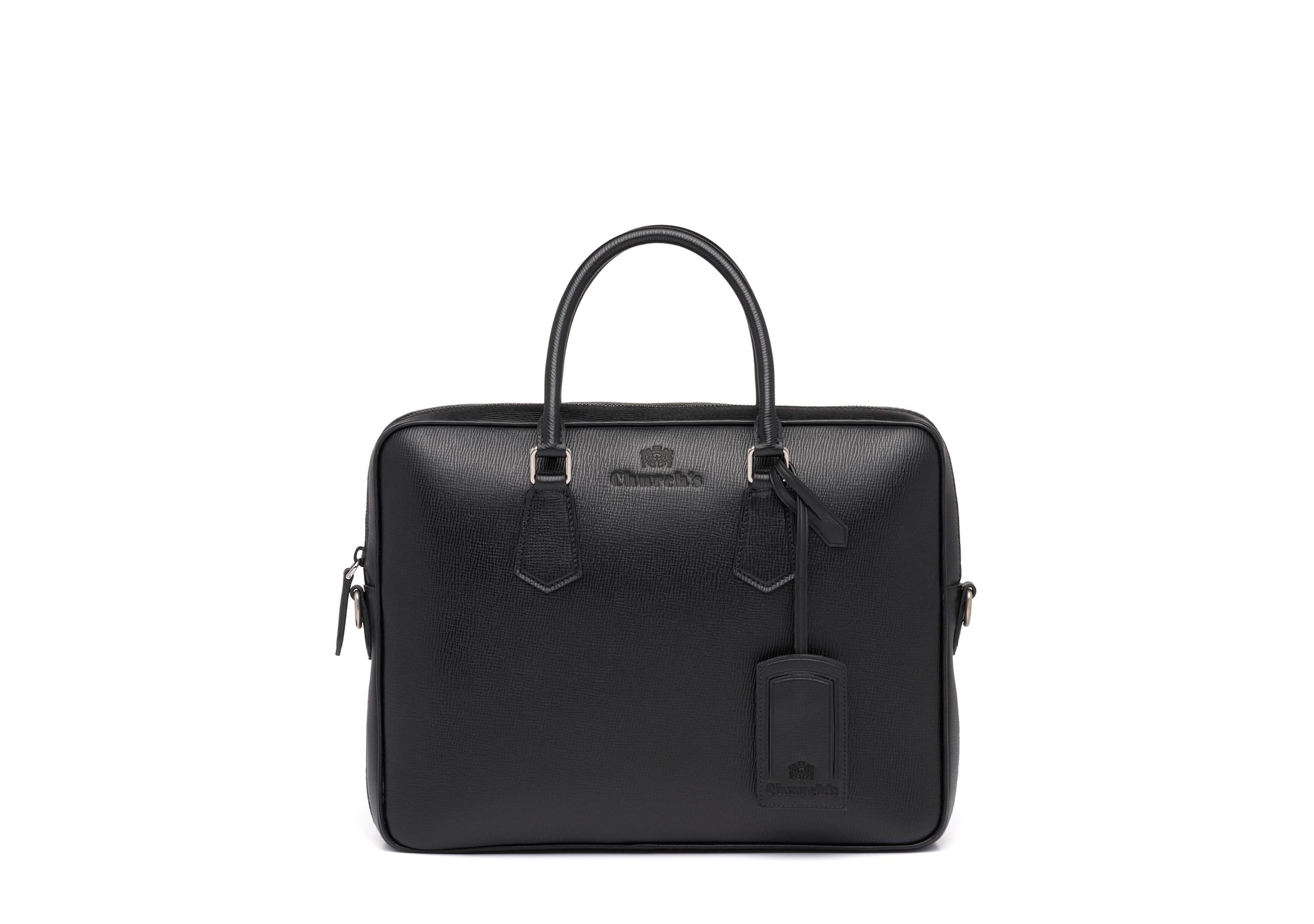 Craven Church's Sac pour ordinateur portable en cuir St. James Noir