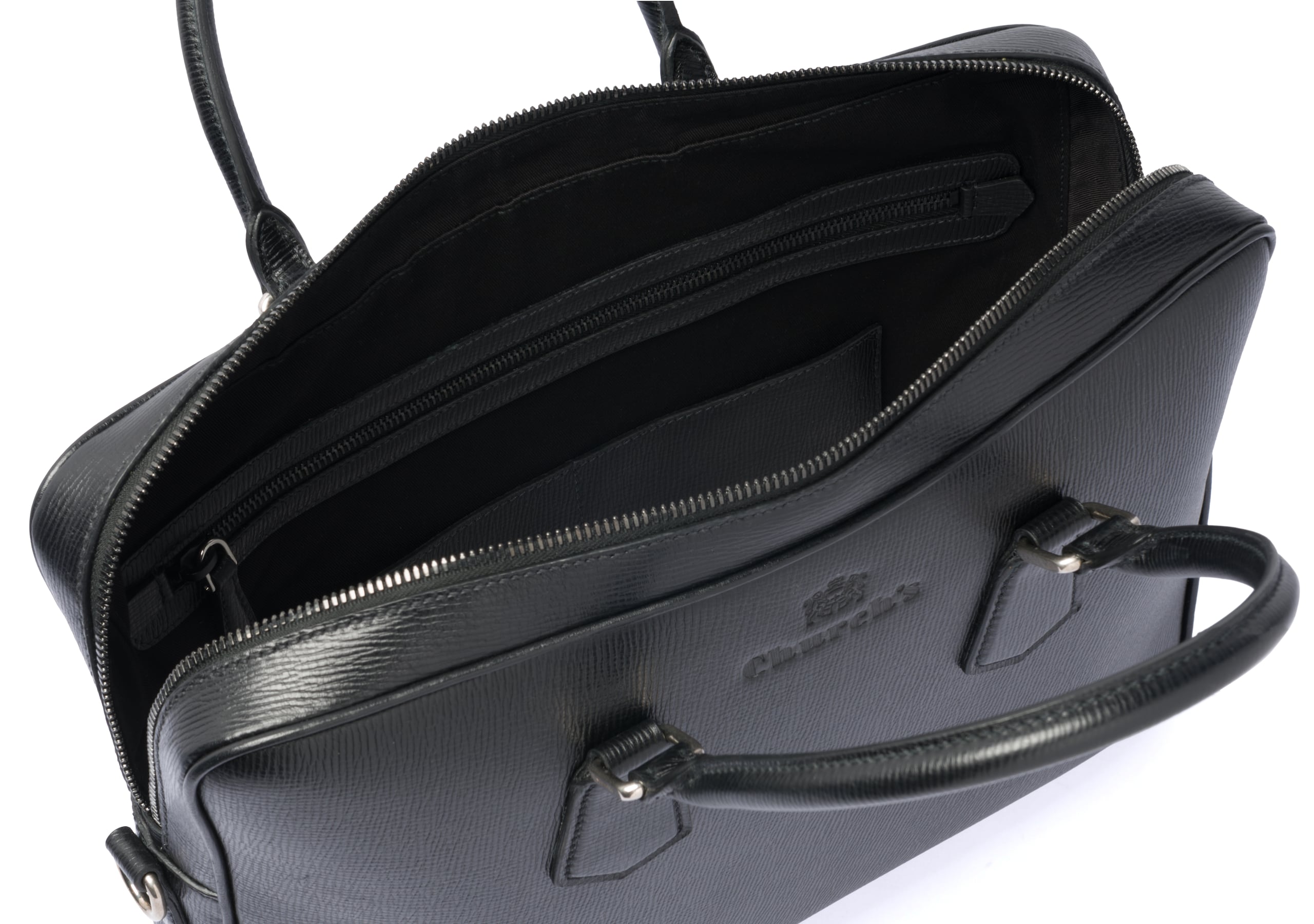 Craven Church's Sac pour ordinateur portable en cuir St. James Noir
