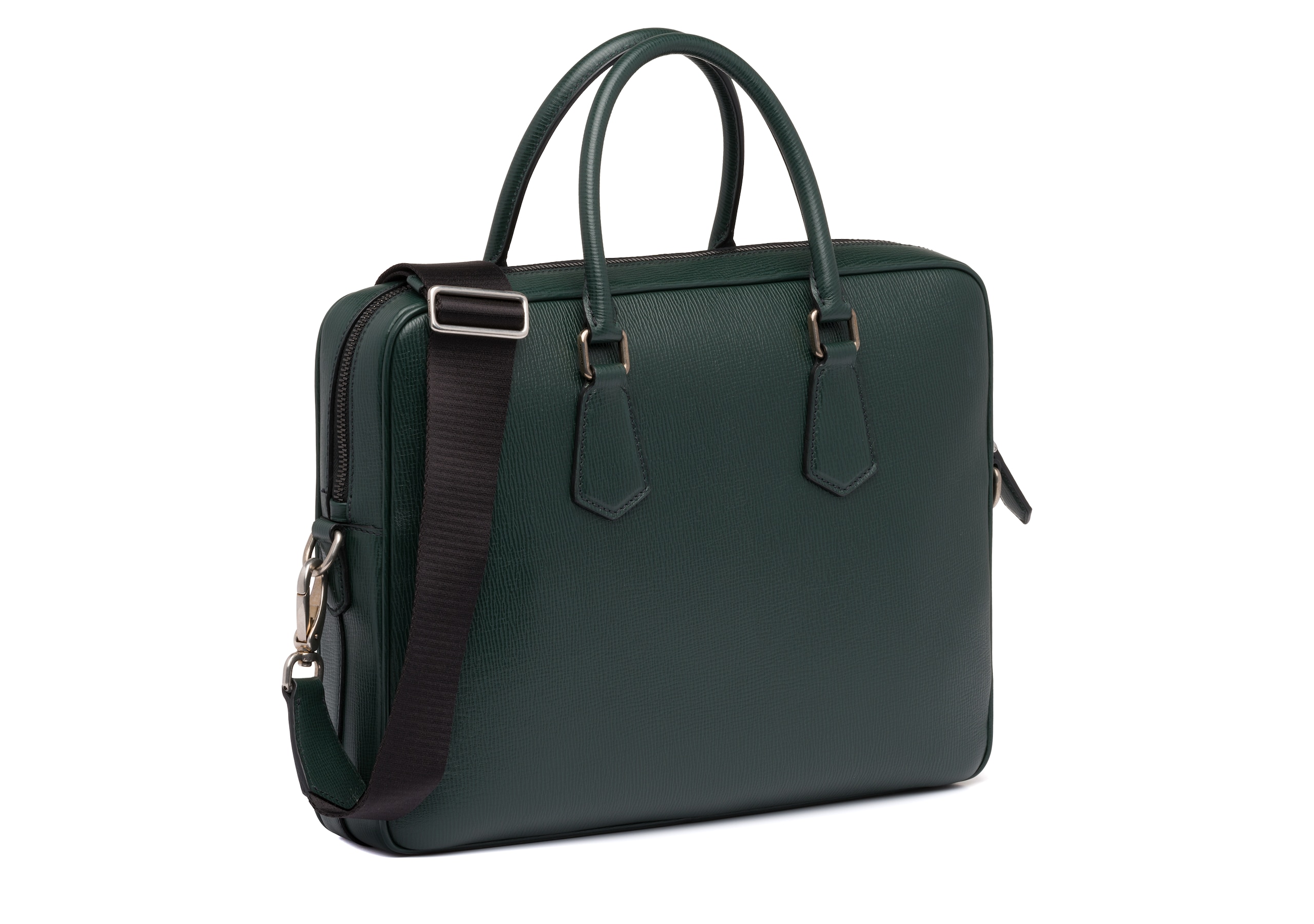 Craven Church's St James Leather Laptop Bag Green