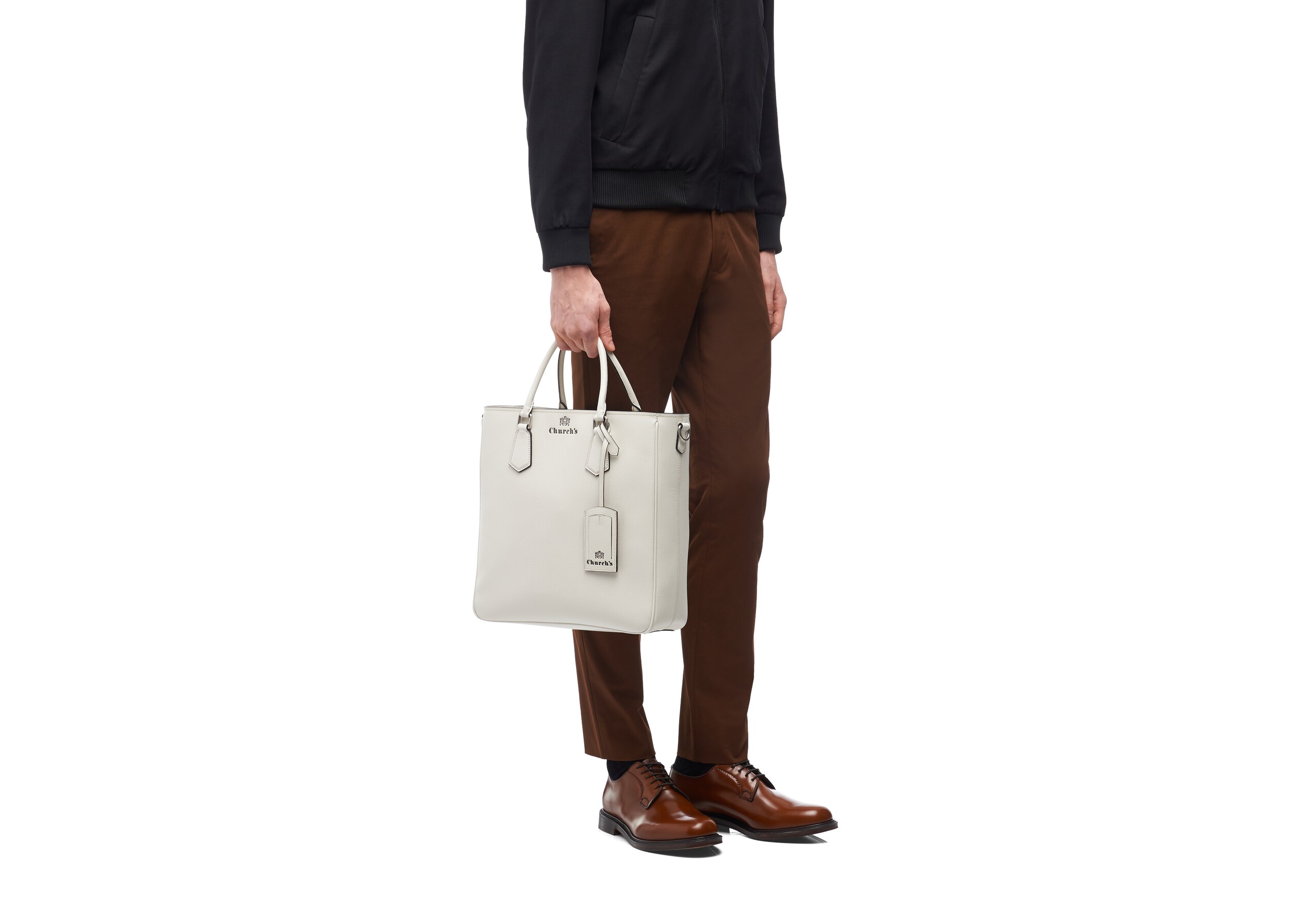 Guilford Church's St James Leather Tote Bag Neutral