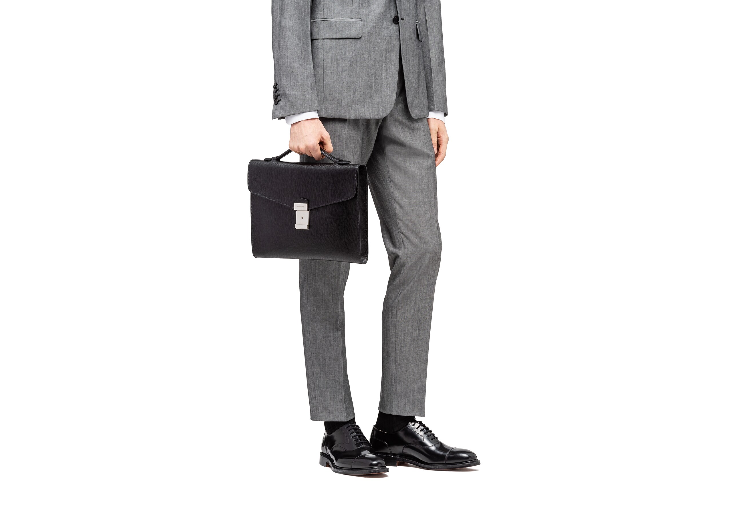Crawford Church's St James Leather Document Holder Black