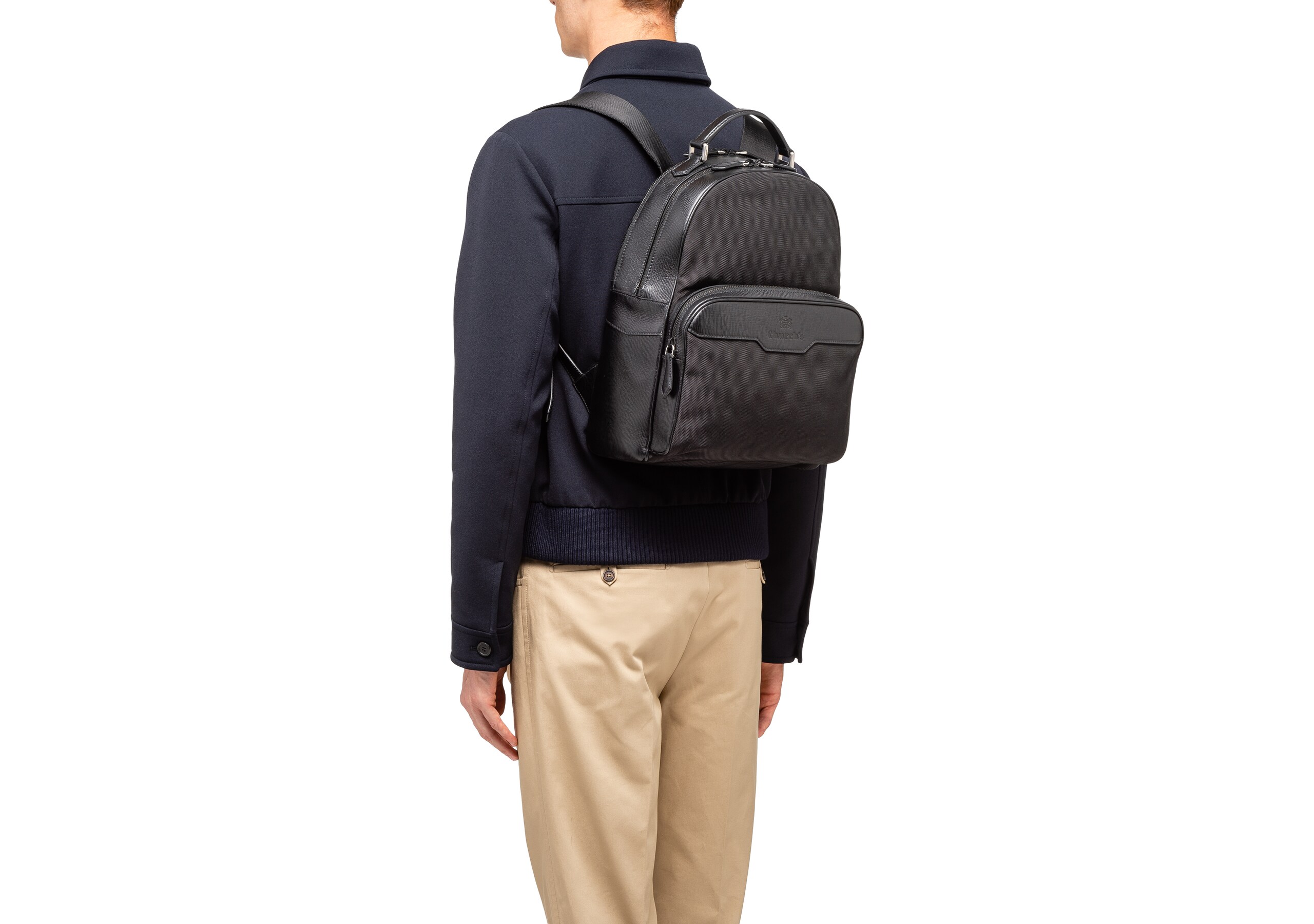 Waterford Church's St James Leather Tech Backpack Black