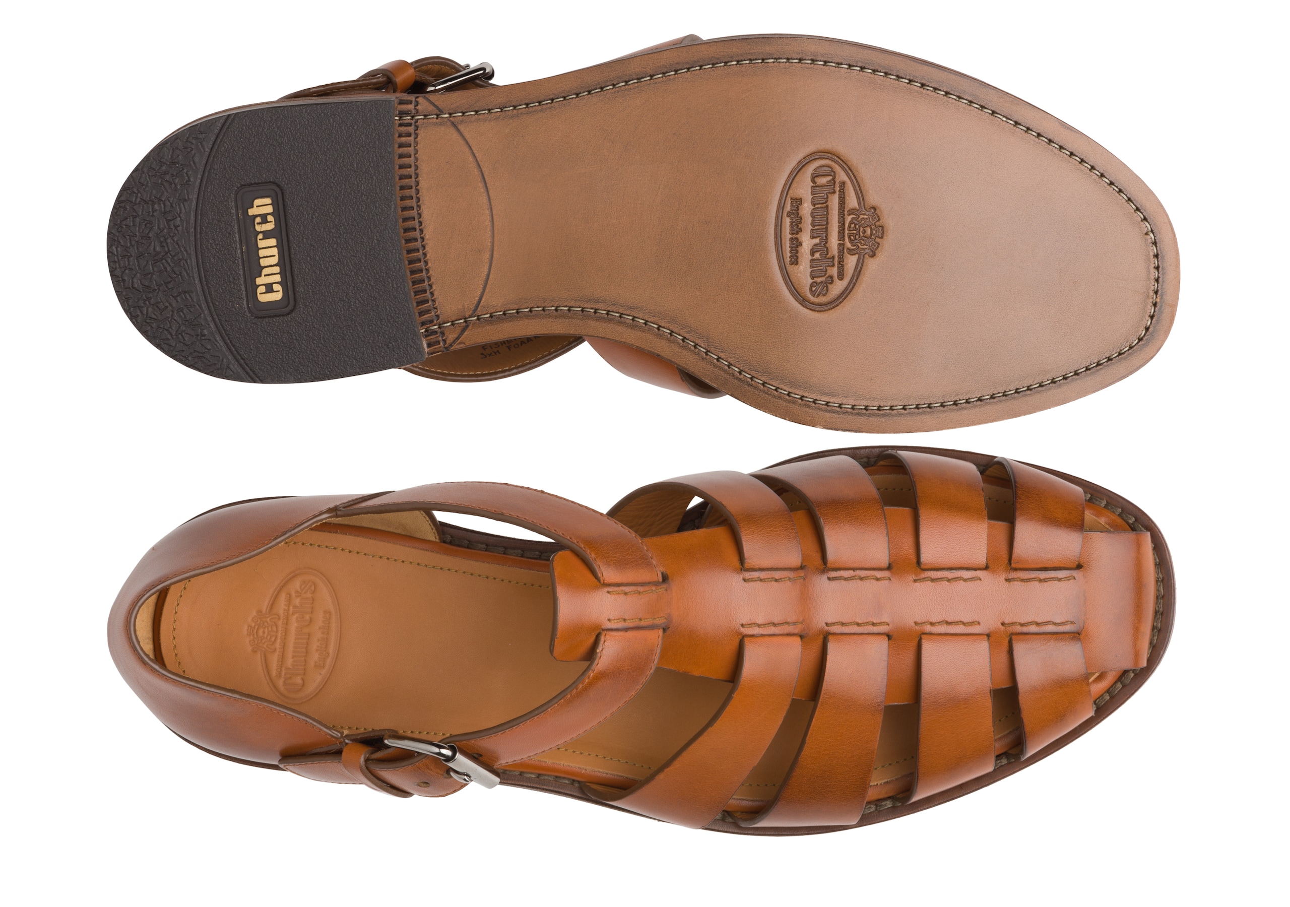 Fisherman Church's Nevada Leather Sandal Brown
