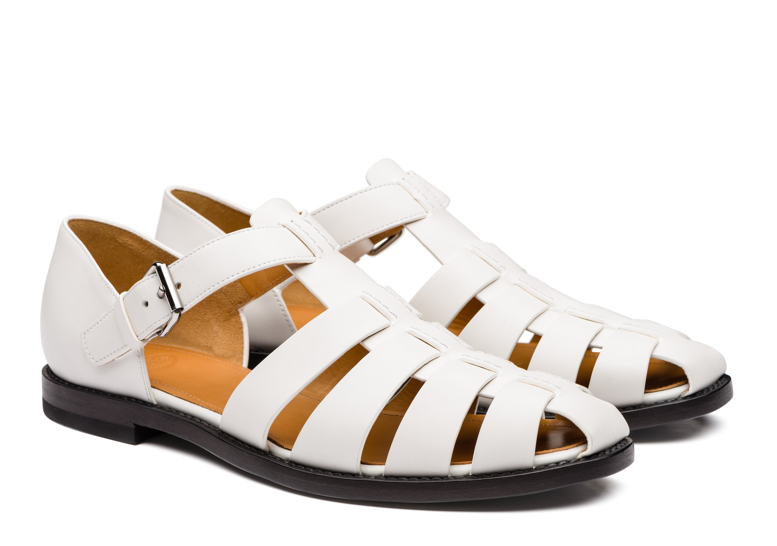white fisherman sandals