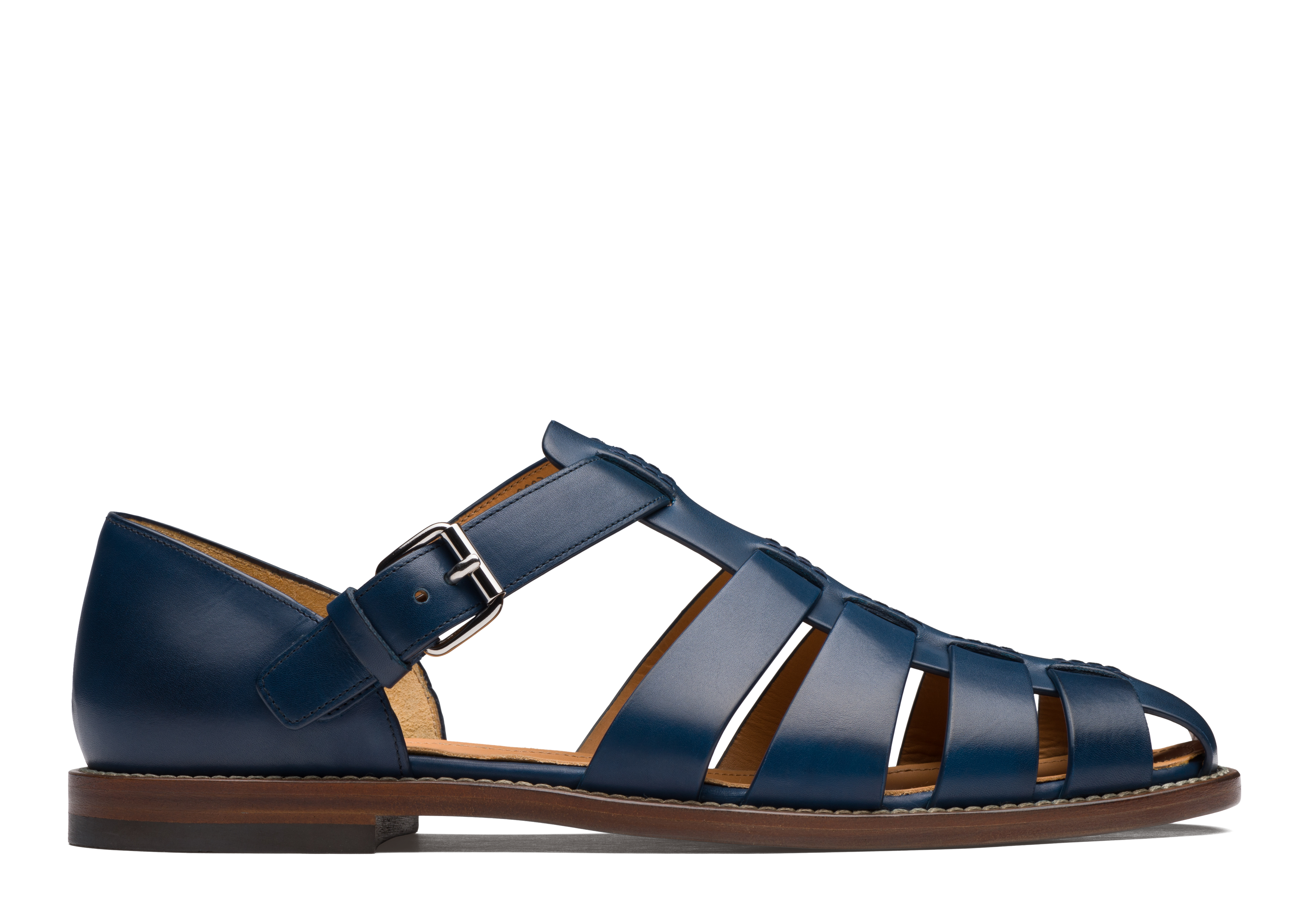 Navy blue leather sandals hotsell