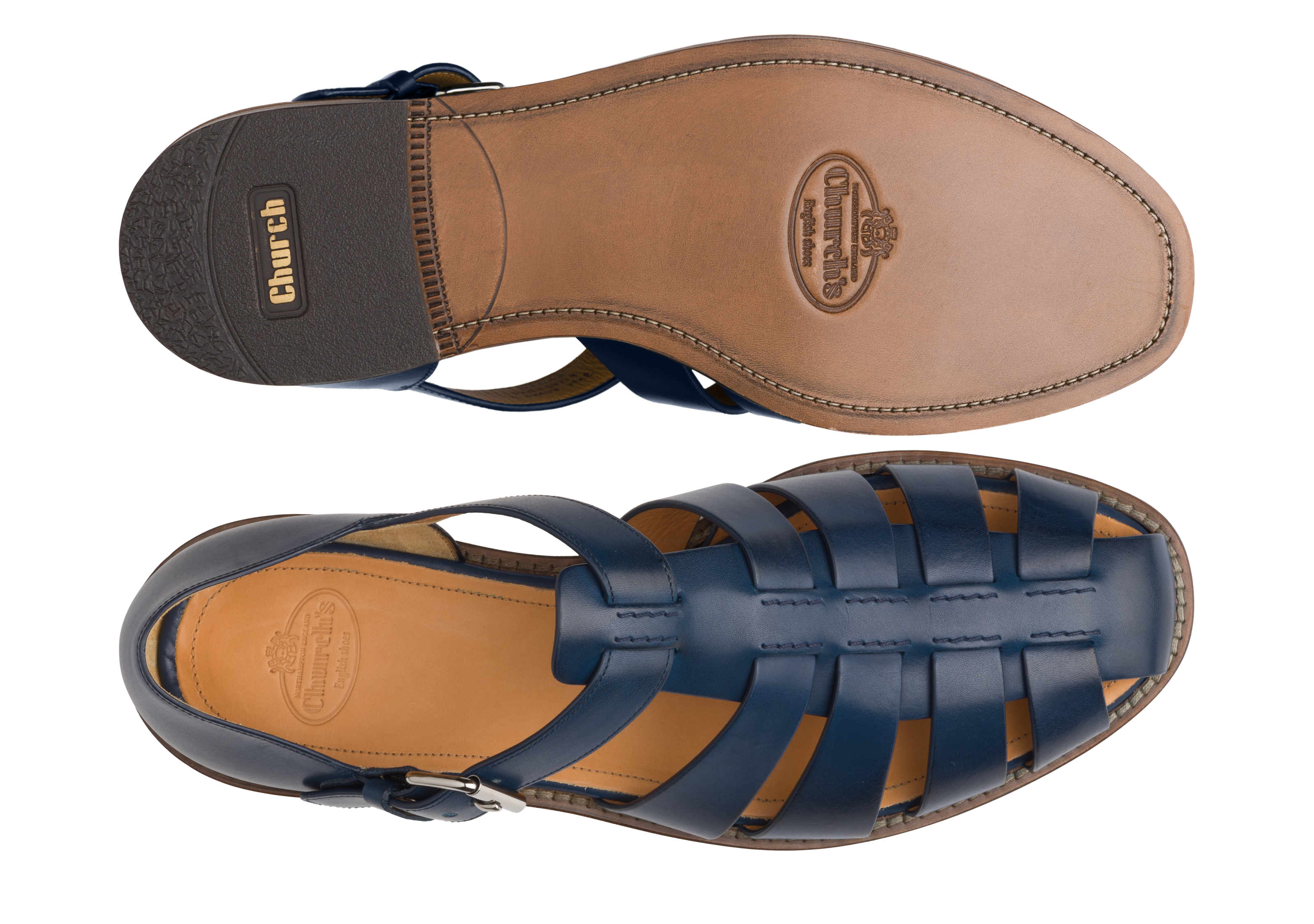 Men s Nevada Leather Sandal Blue Church s