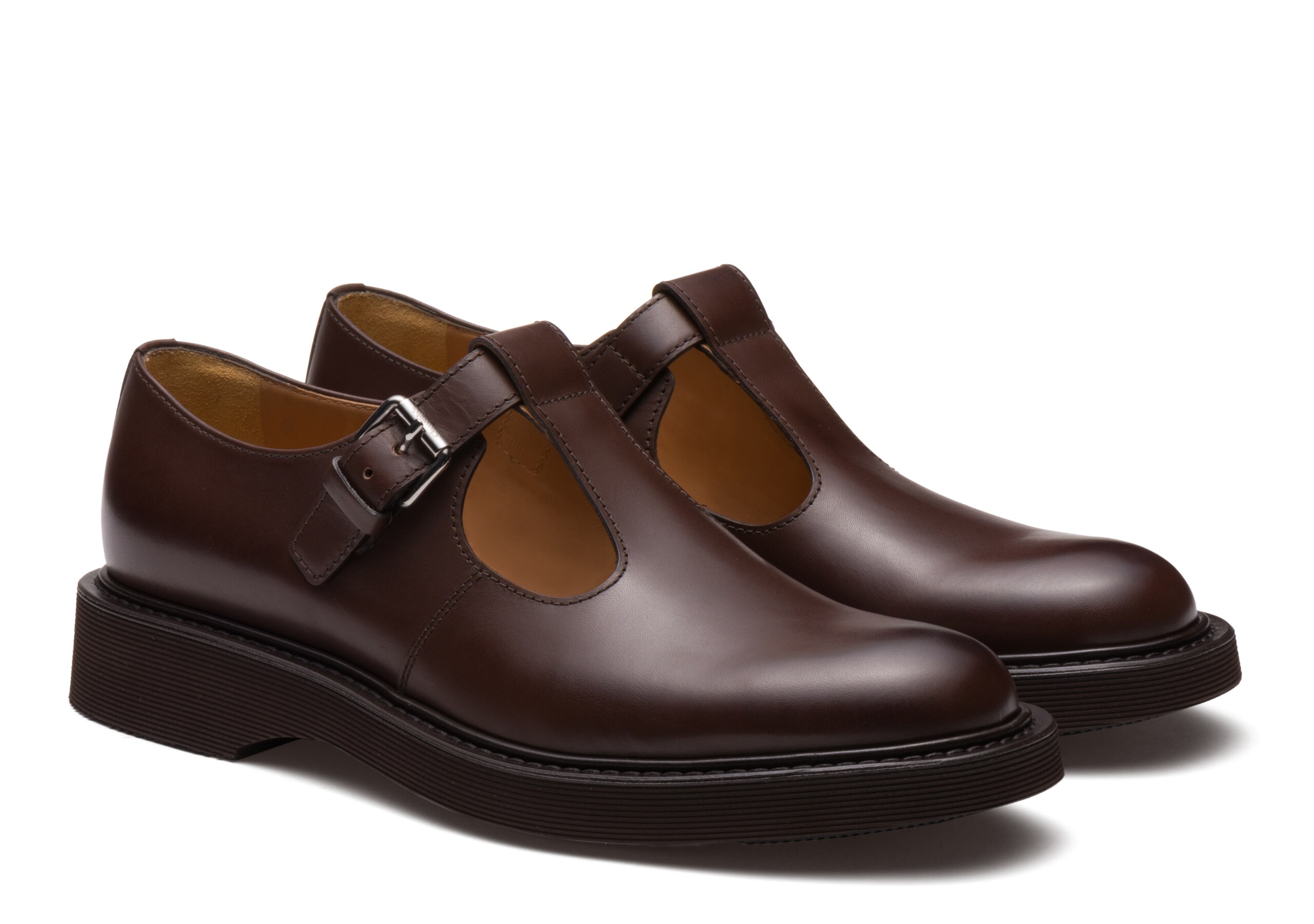 Hythe Church's Sandalo in pelle di vitello Rovere Marrone
