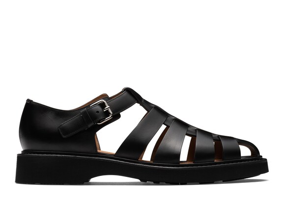 Church's Hove Calf Leather Sandal Black