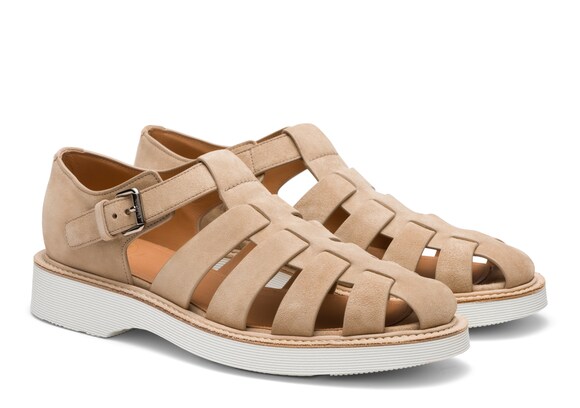 Church's Hove Soft Suede Sandal Natural