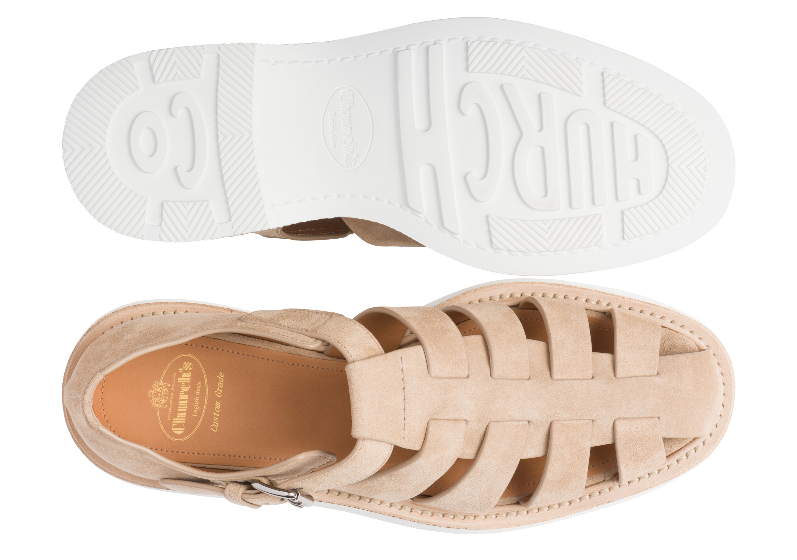 Hove Church's Soft Suede Sandal Neutral