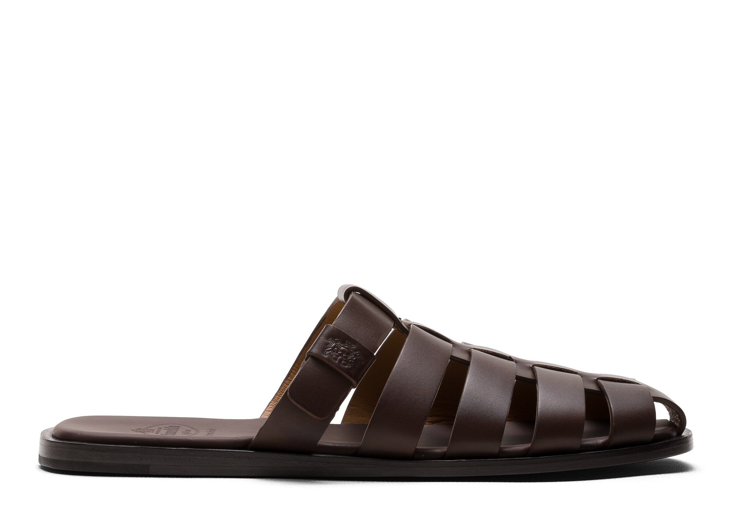 Church Calfskin Mule Sandal With Antique Finish, Man, Ebony, Size 10
