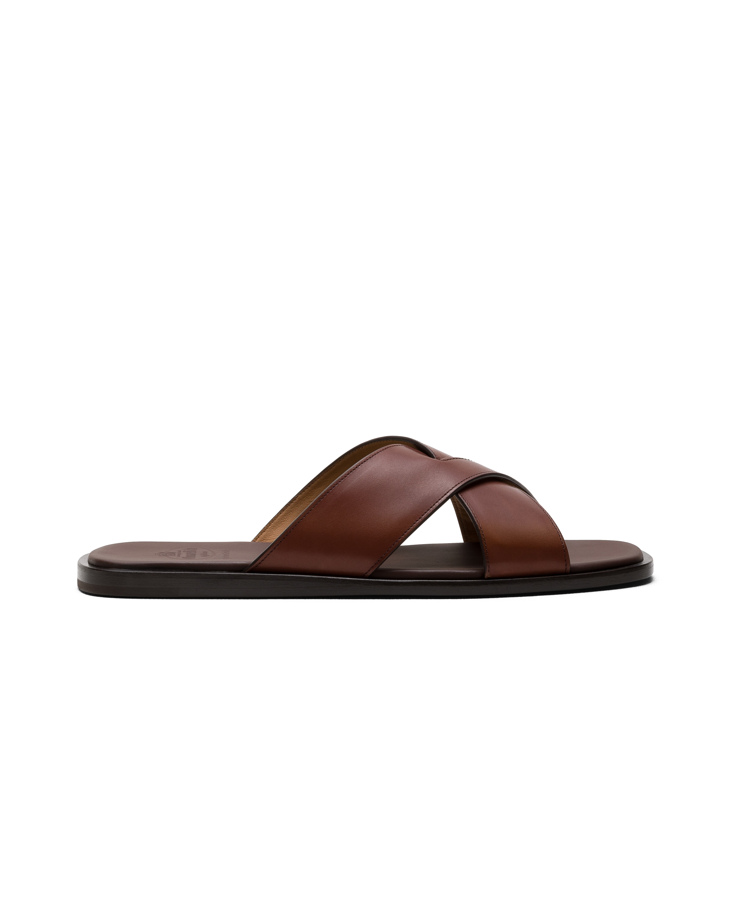 Church Bleached Calfskin Crisscross Sandal, Man, Burnt, Size 8