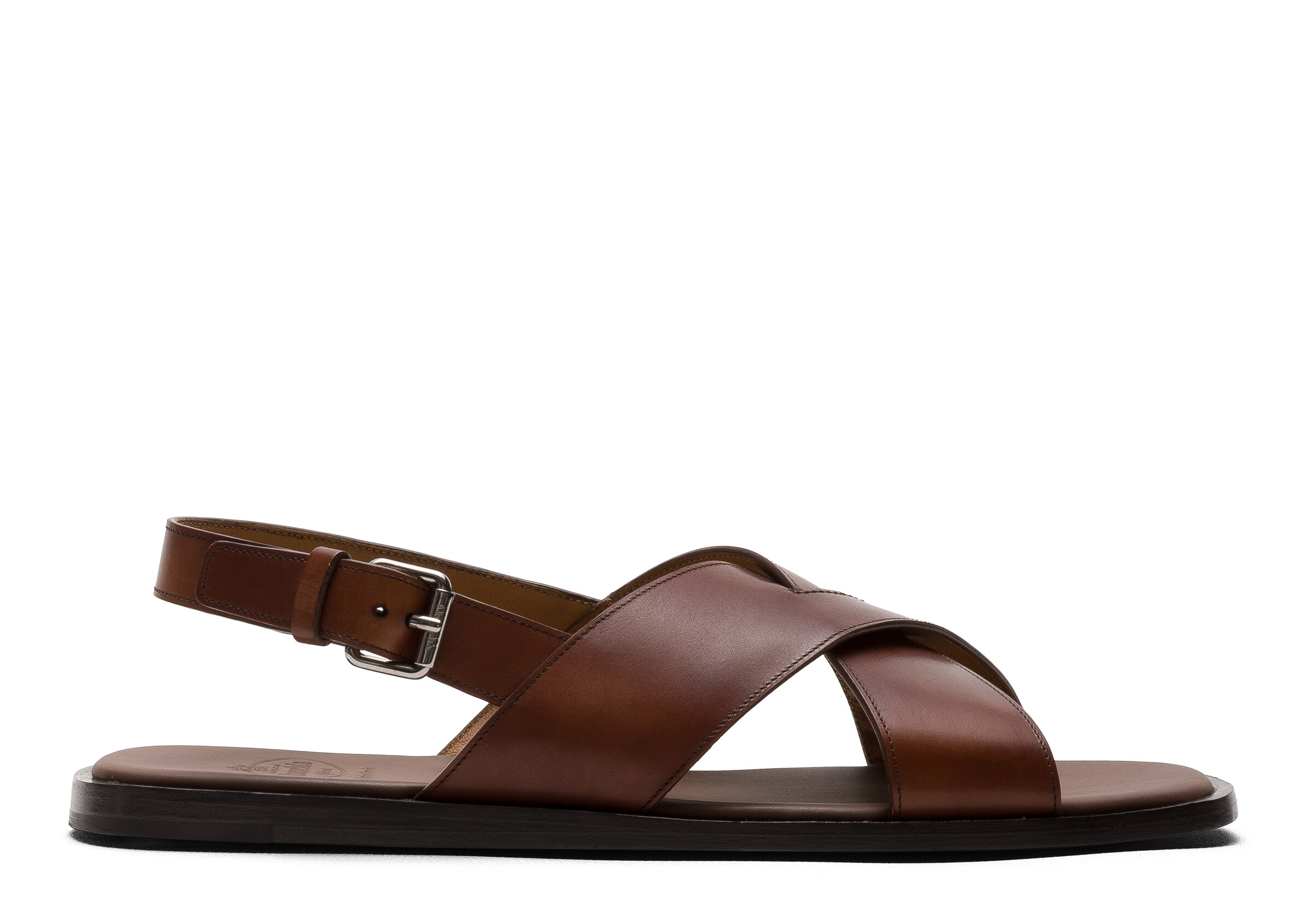 Church Bleached Calfskin Crisscross Sandal, Man, Burnt, Size 10