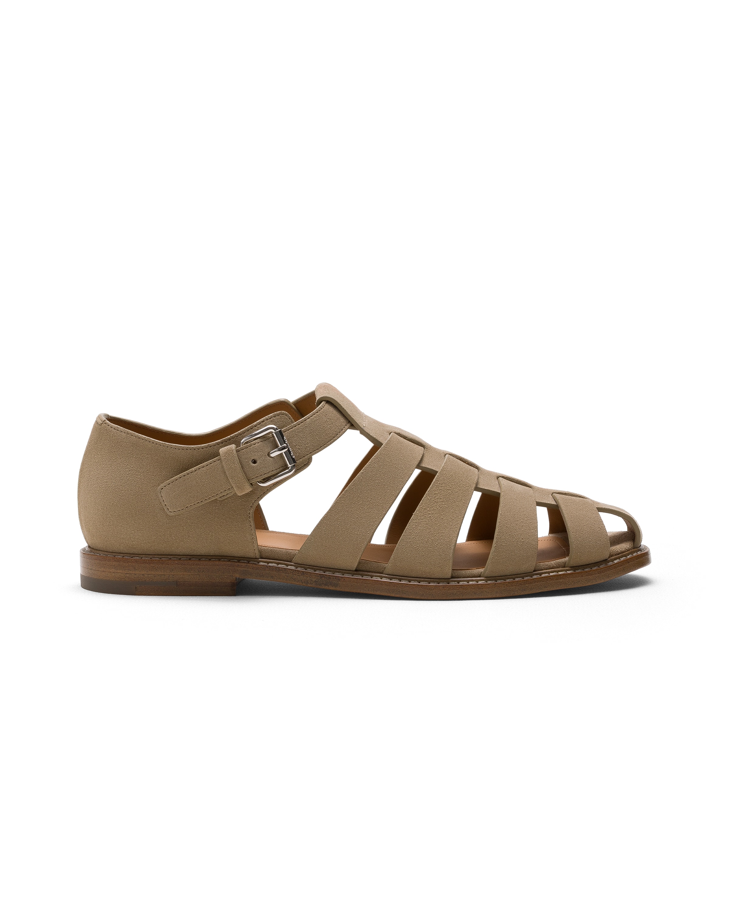 Church Suede Sandal, Man, Stone, Size 8,5