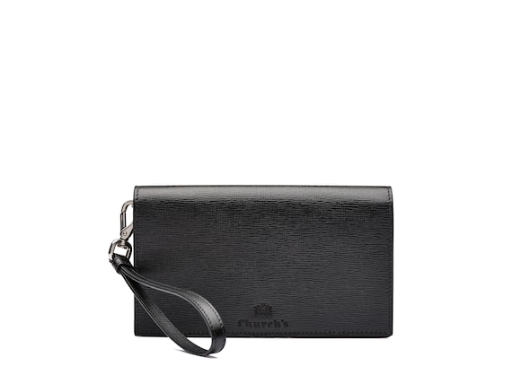 Church's  St James Leather Phone Holder with Wrist Strap Black