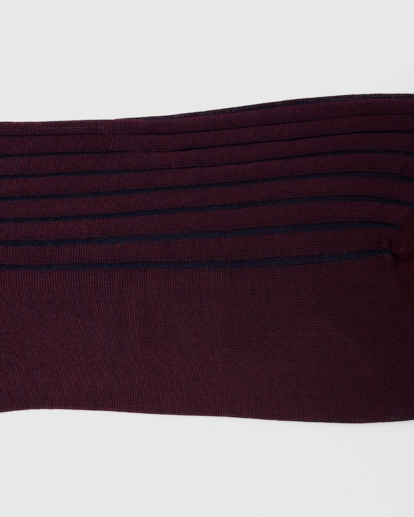 Cotton Ribbed Short Burgundy